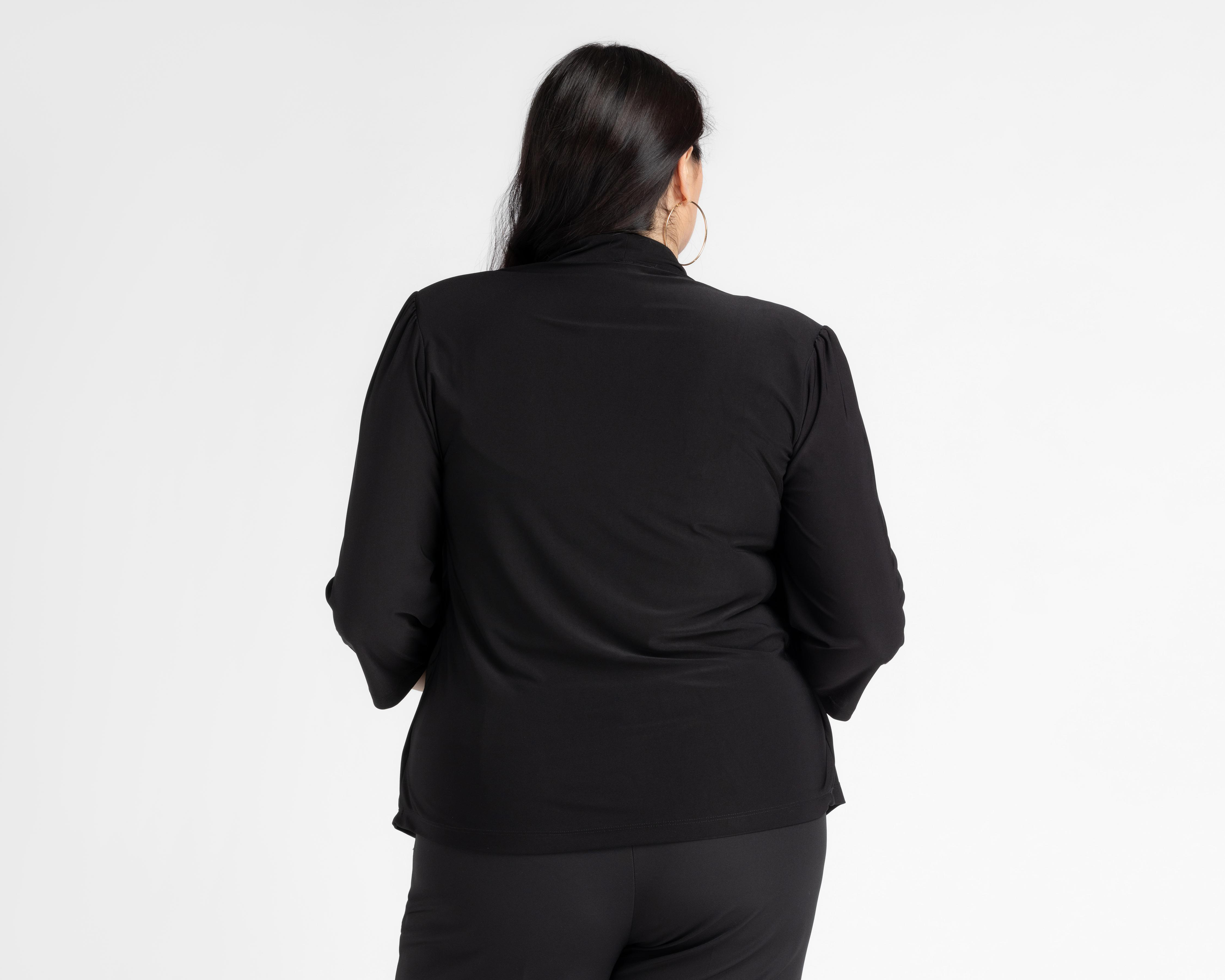 Foto 4 pulgar | Blusa Lady Sun Manga Larga Negra