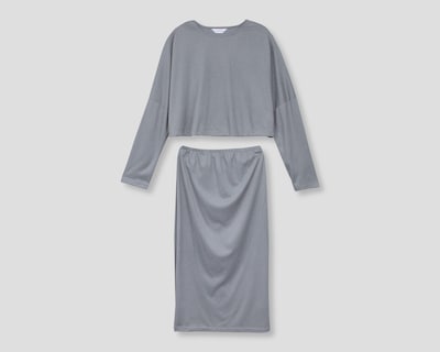 Foto 1 | Blusa y Falda de Maternidad Mamá Bella Gris