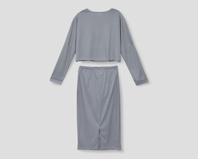 Foto 2 | Blusa y Falda de Maternidad Mamá Bella Gris