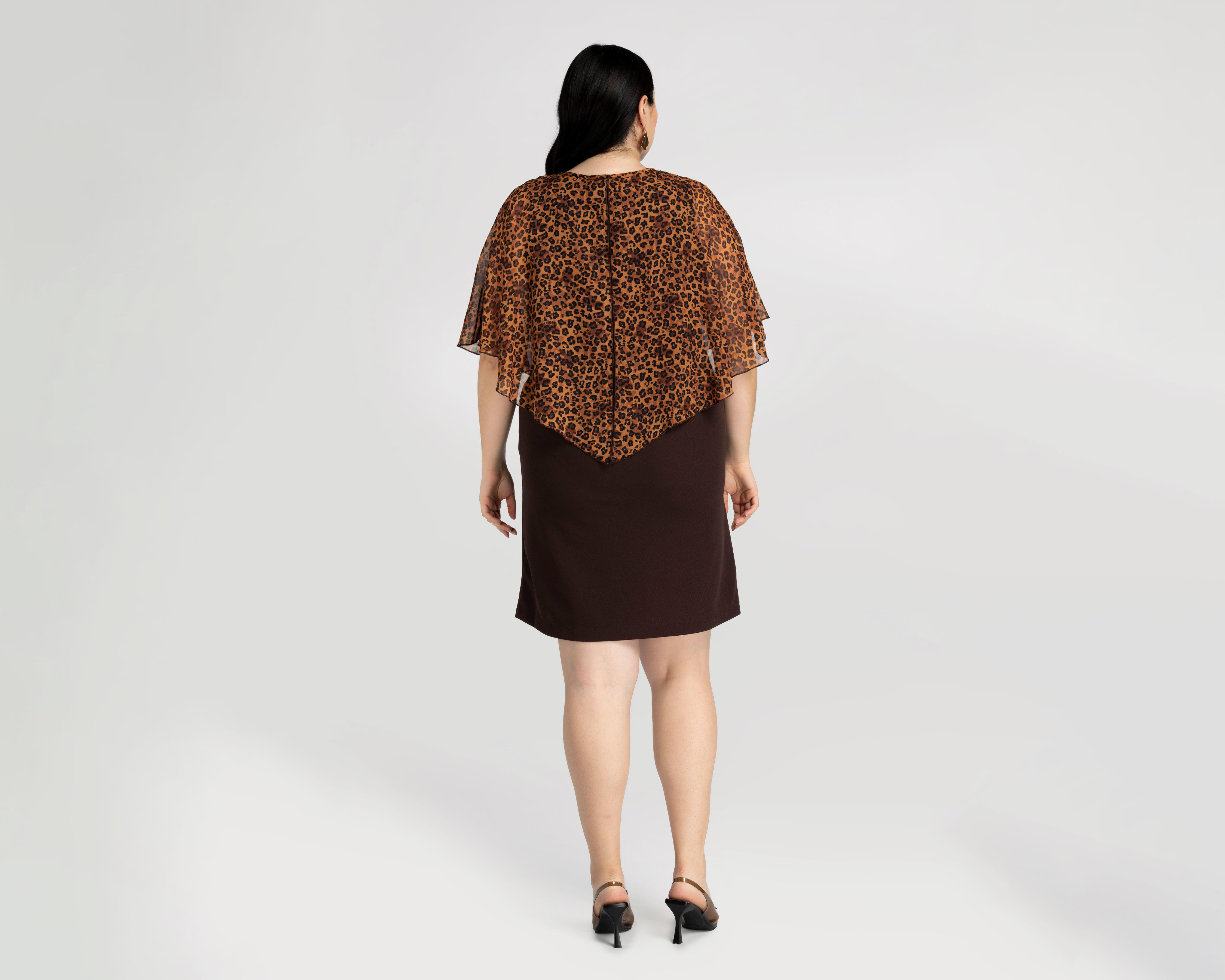 Foto 4 pulgar | Vestido Lady Sun Coctel Animal Print con Collar