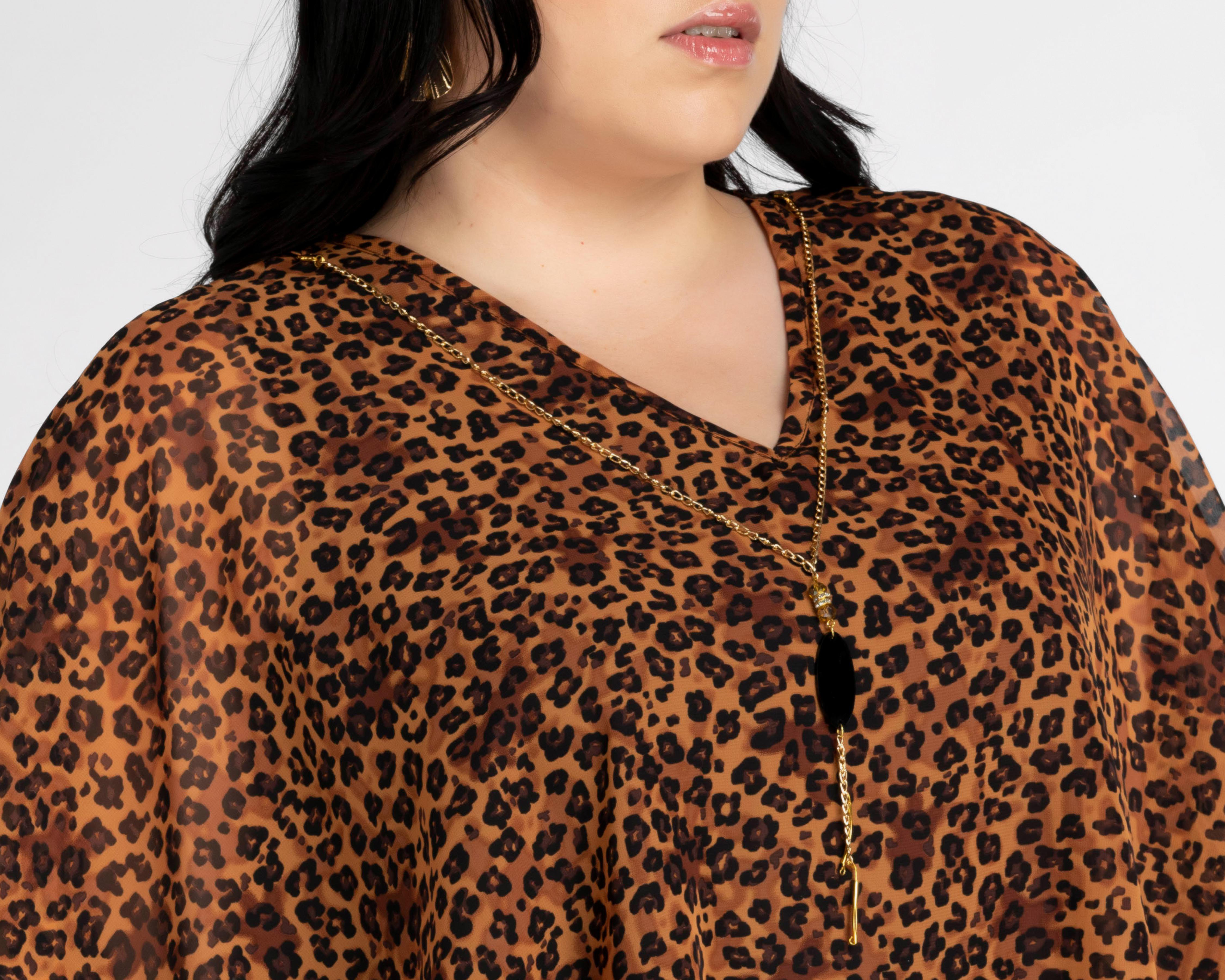 Foto 5 pulgar | Vestido Lady Sun Coctel Animal Print con Collar