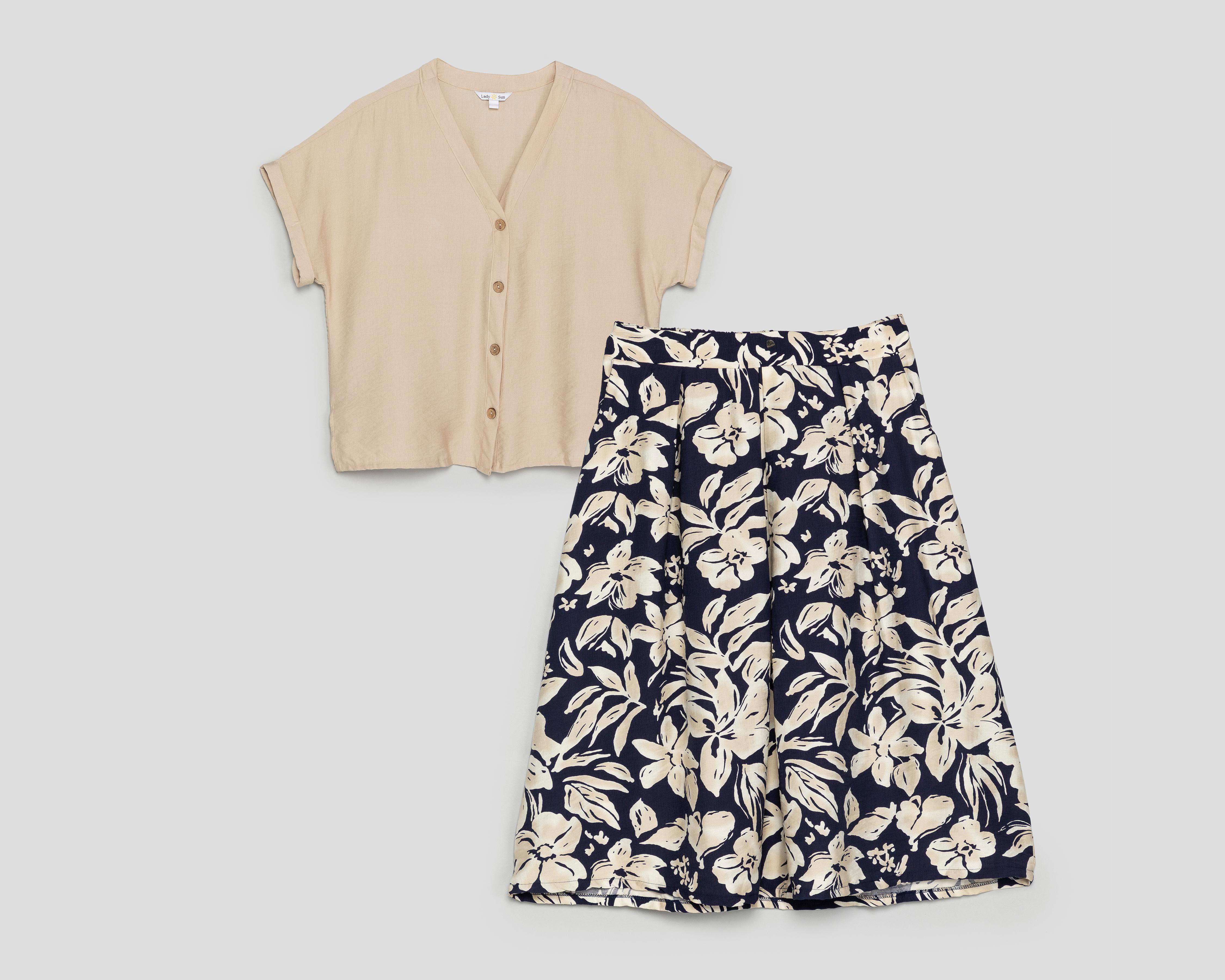 Foto 1 | Blusa y Falda Lady Sun para Mujer
