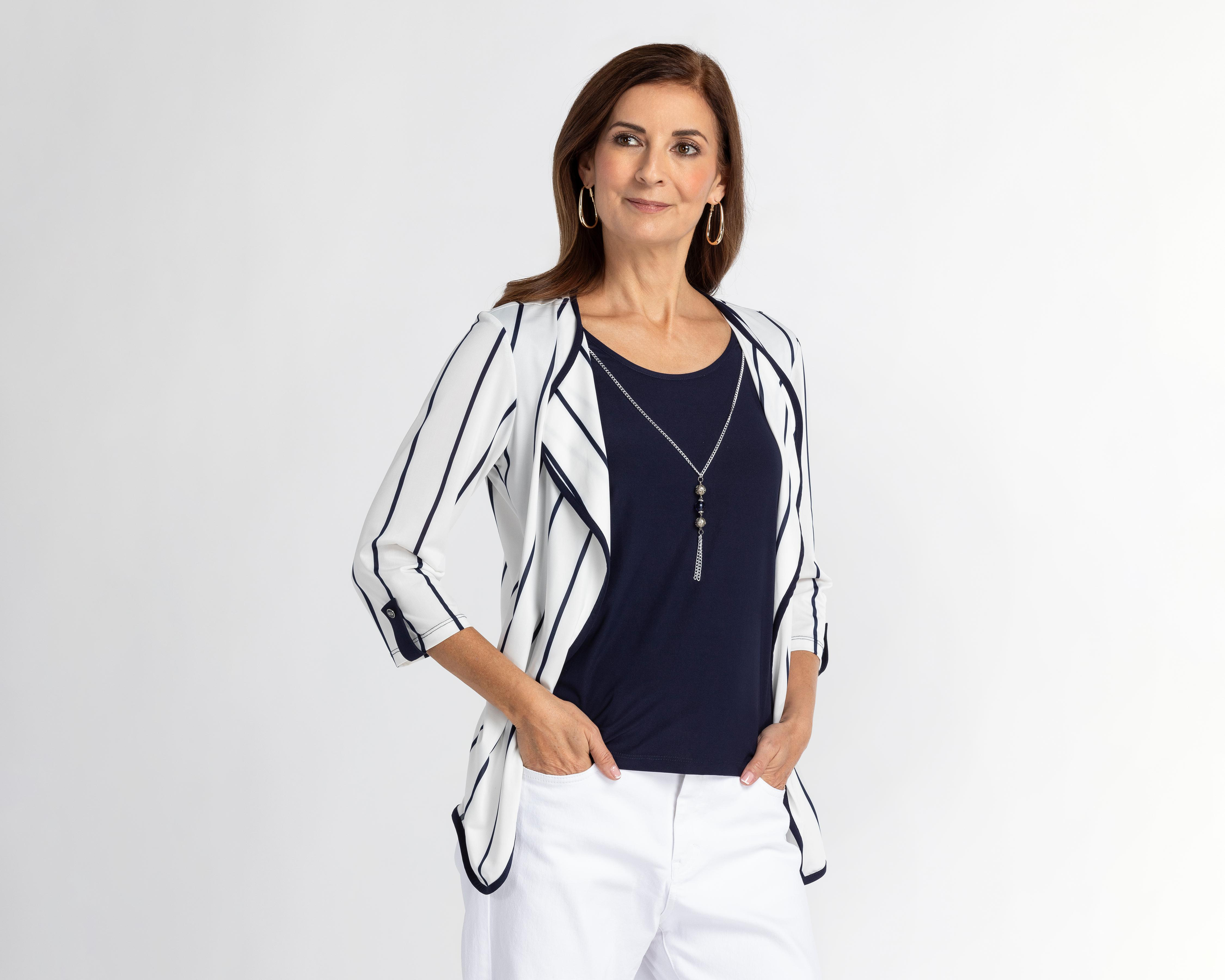 Blusa Sahara Manga 3/4 con Collar
