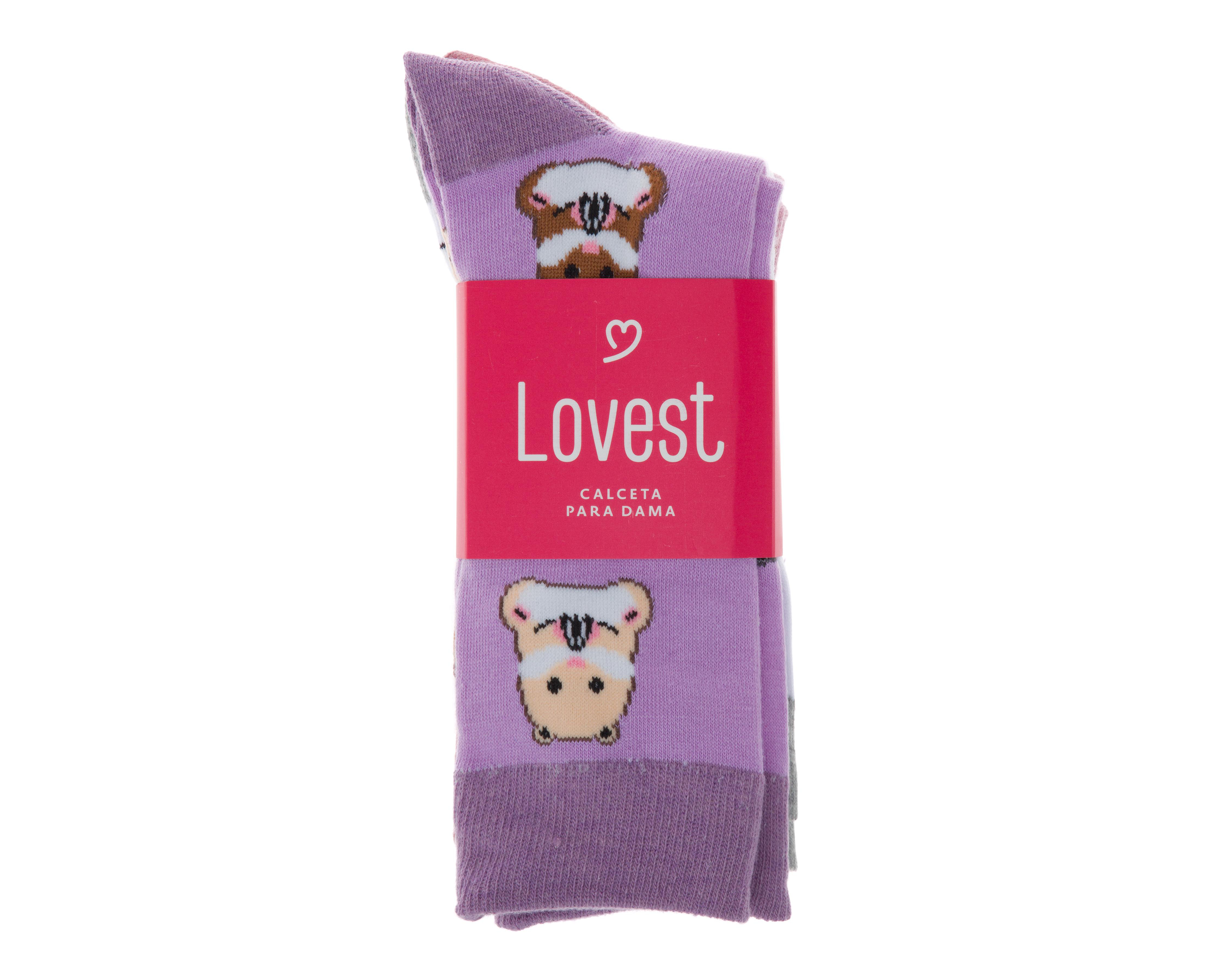 Foto 4 pulgar | Calcetas Largas Lovest para Mujer 3 Pares