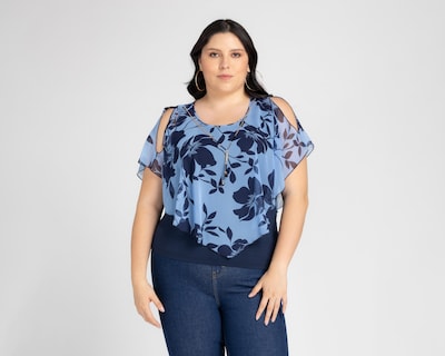 Foto 1 | Blusa Lady Sun Estampado Floral con Collar