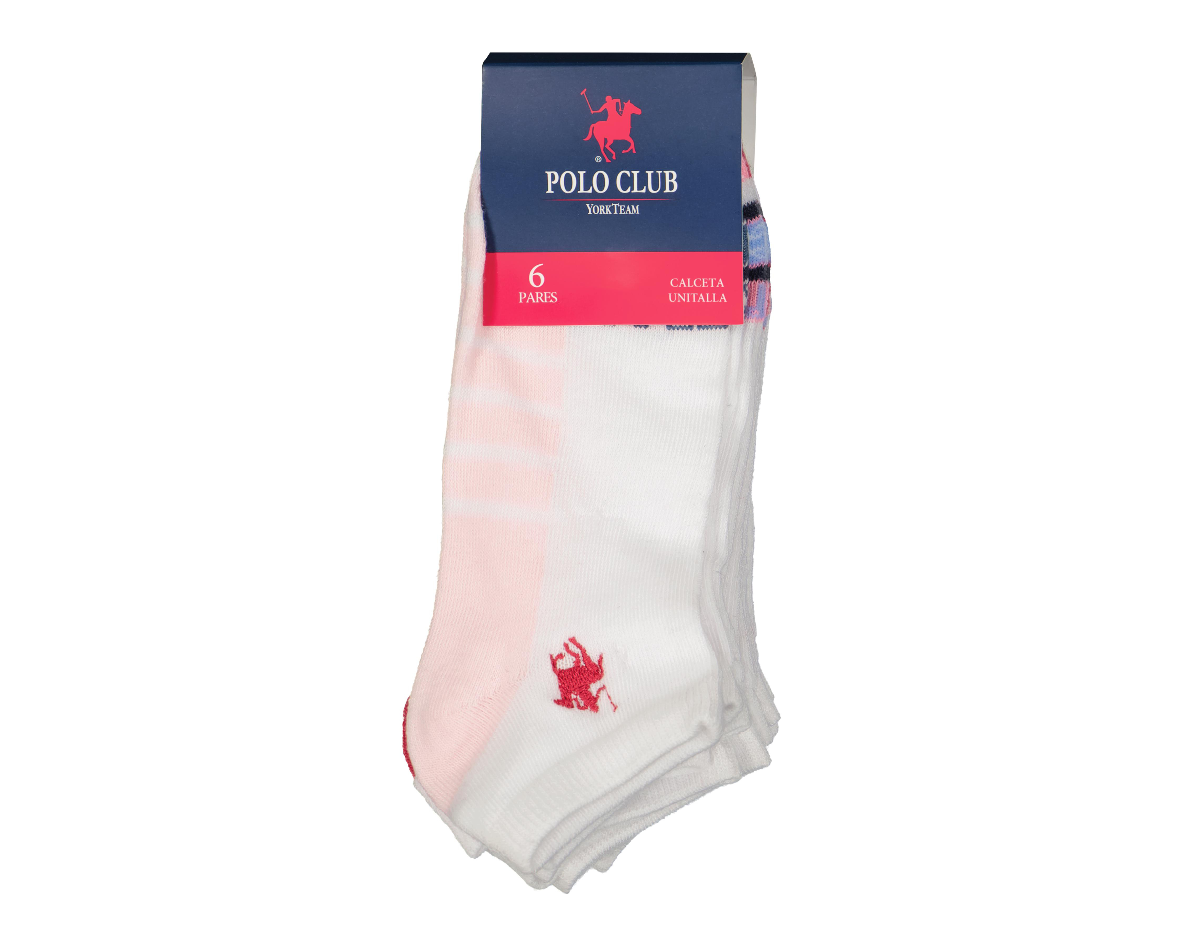 Foto 4 pulgar | Calcetines York Team Polo Club para Mujer 6 Pares