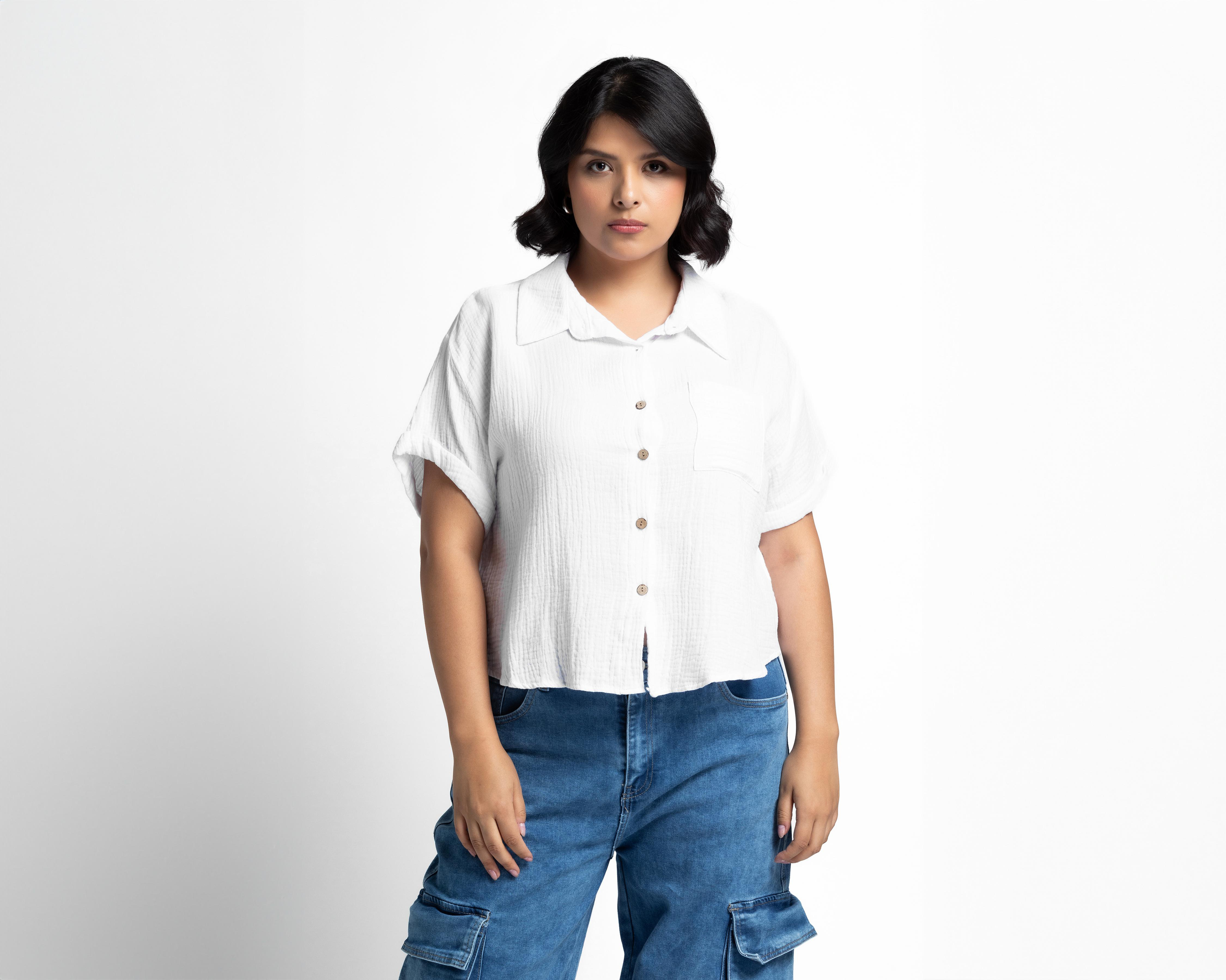 Foto 1 | Blusa Refill Manga Corta para Mujer