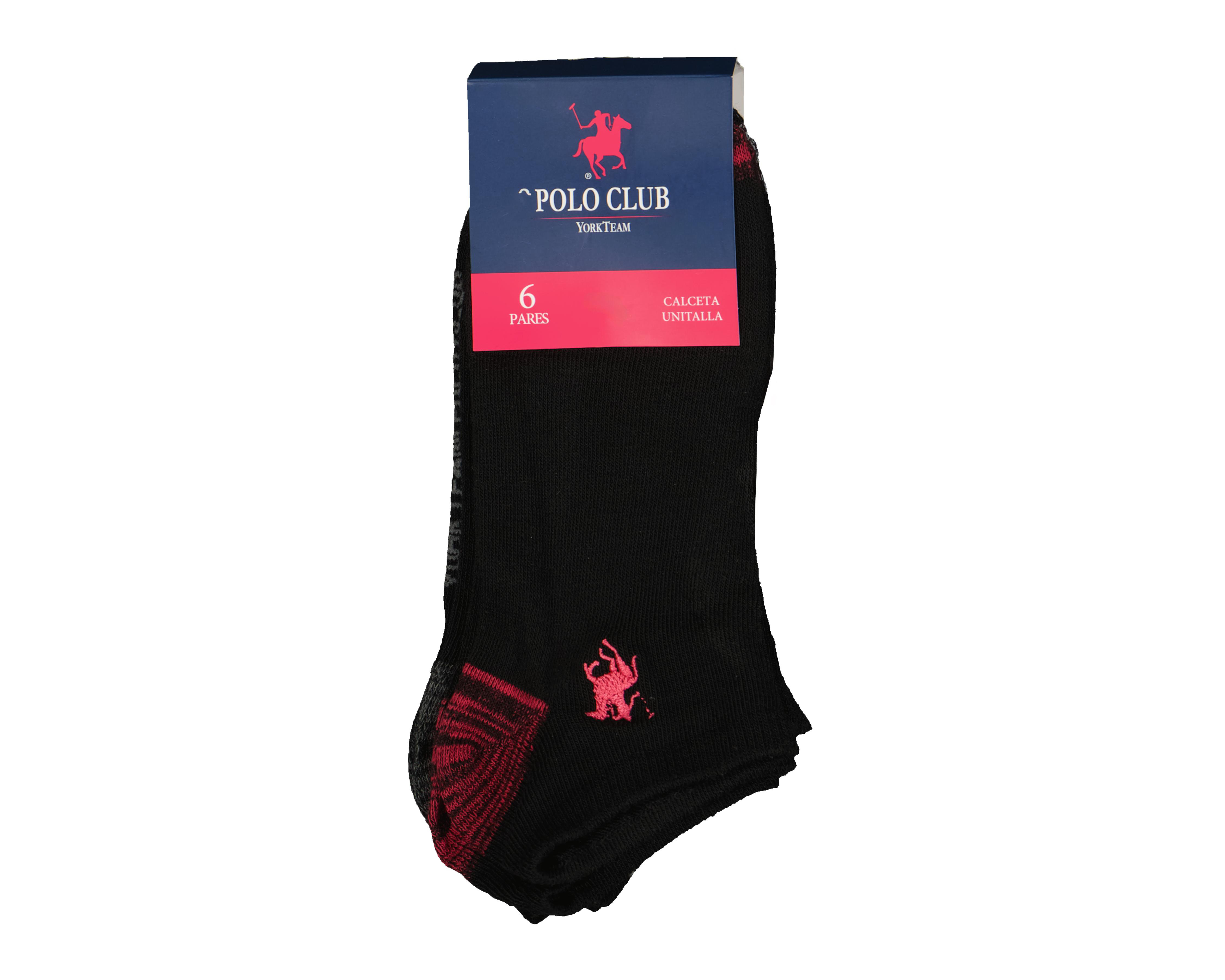 Foto 4 pulgar | Calcetines York Team Polo Club para Mujer 6 Pares