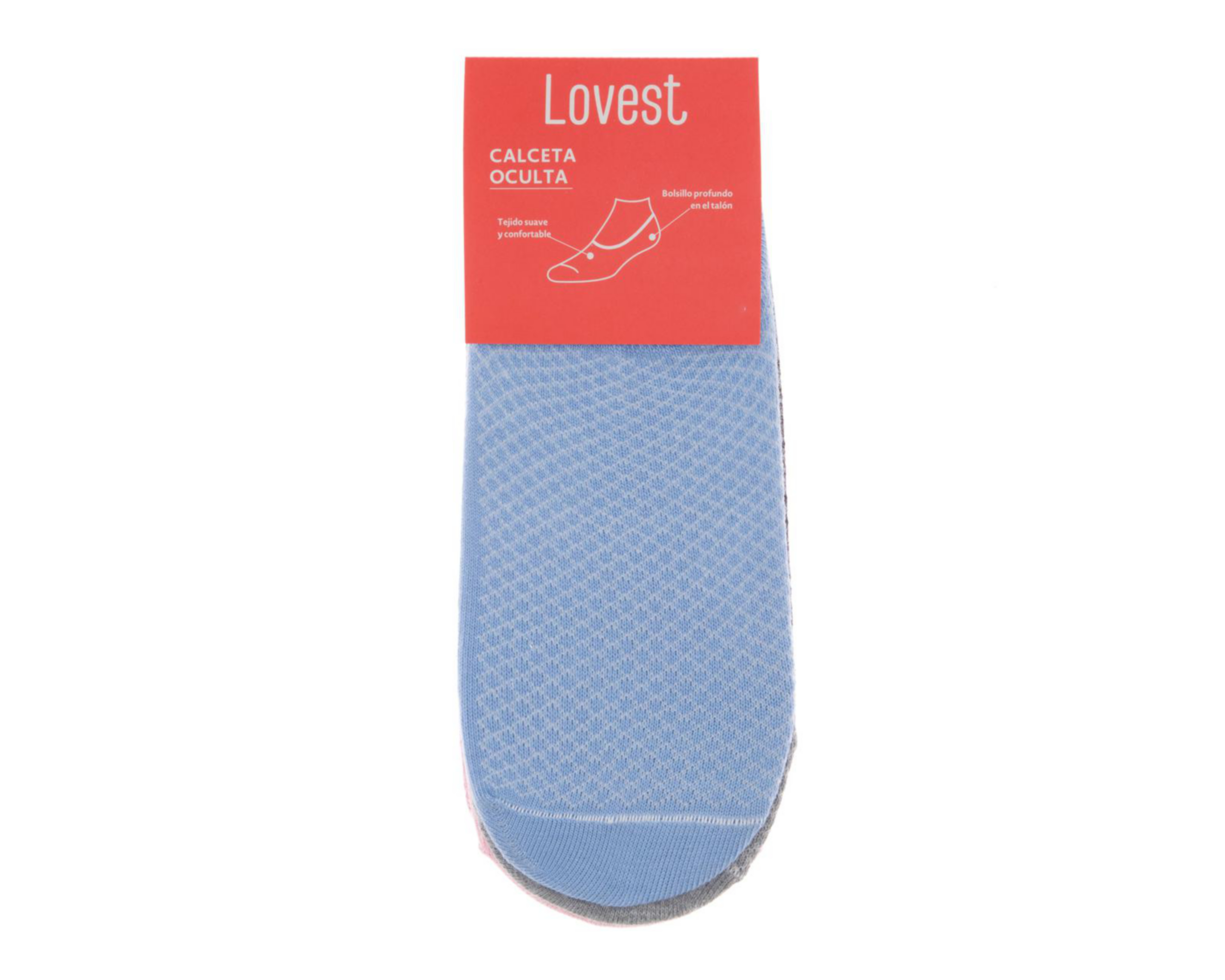 Foto 4 pulgar | Calcetas Invisibles Lovest para Mujer 6 Pares