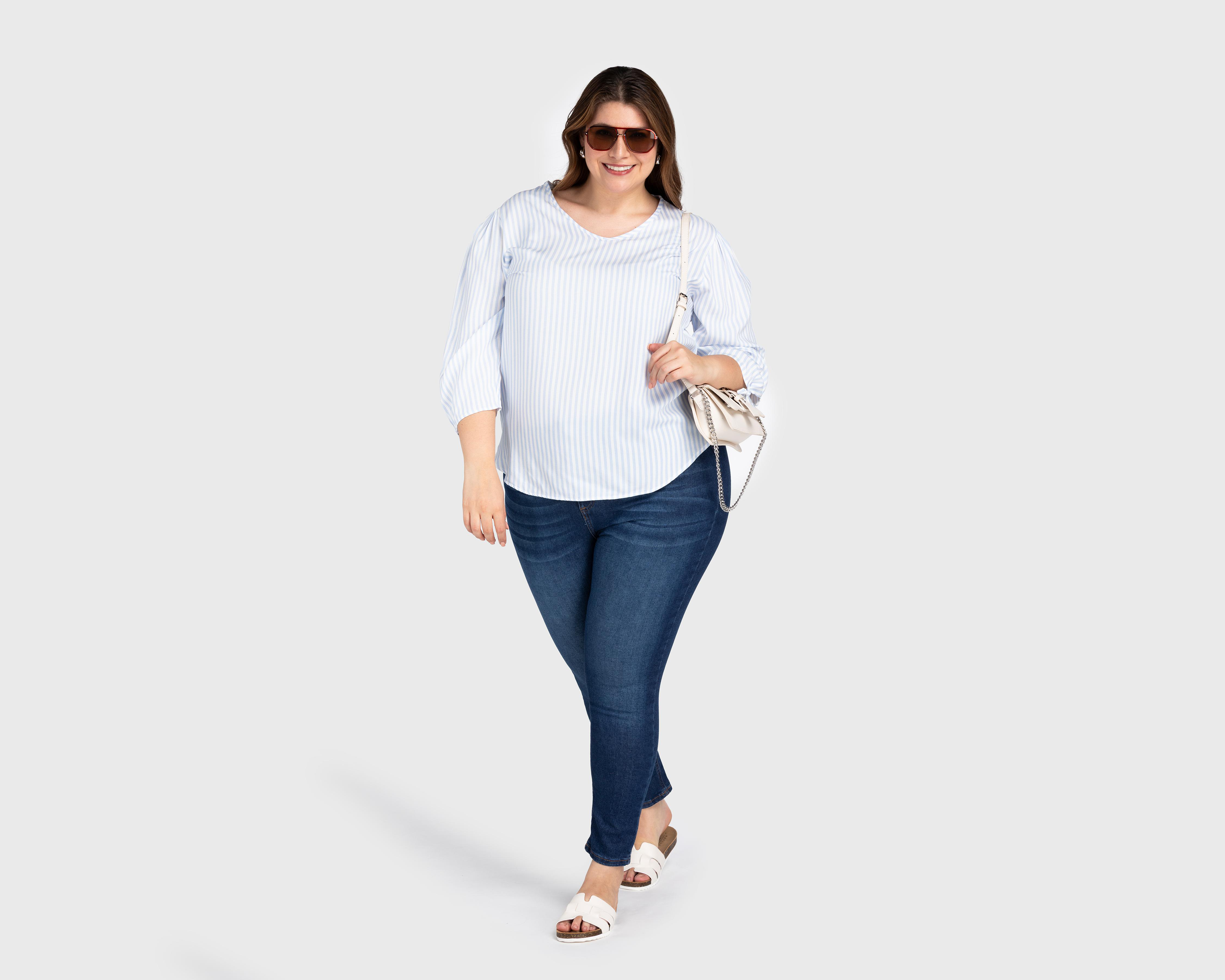 Foto 2 | Blusa Sahara Manga Larga para Mujer
