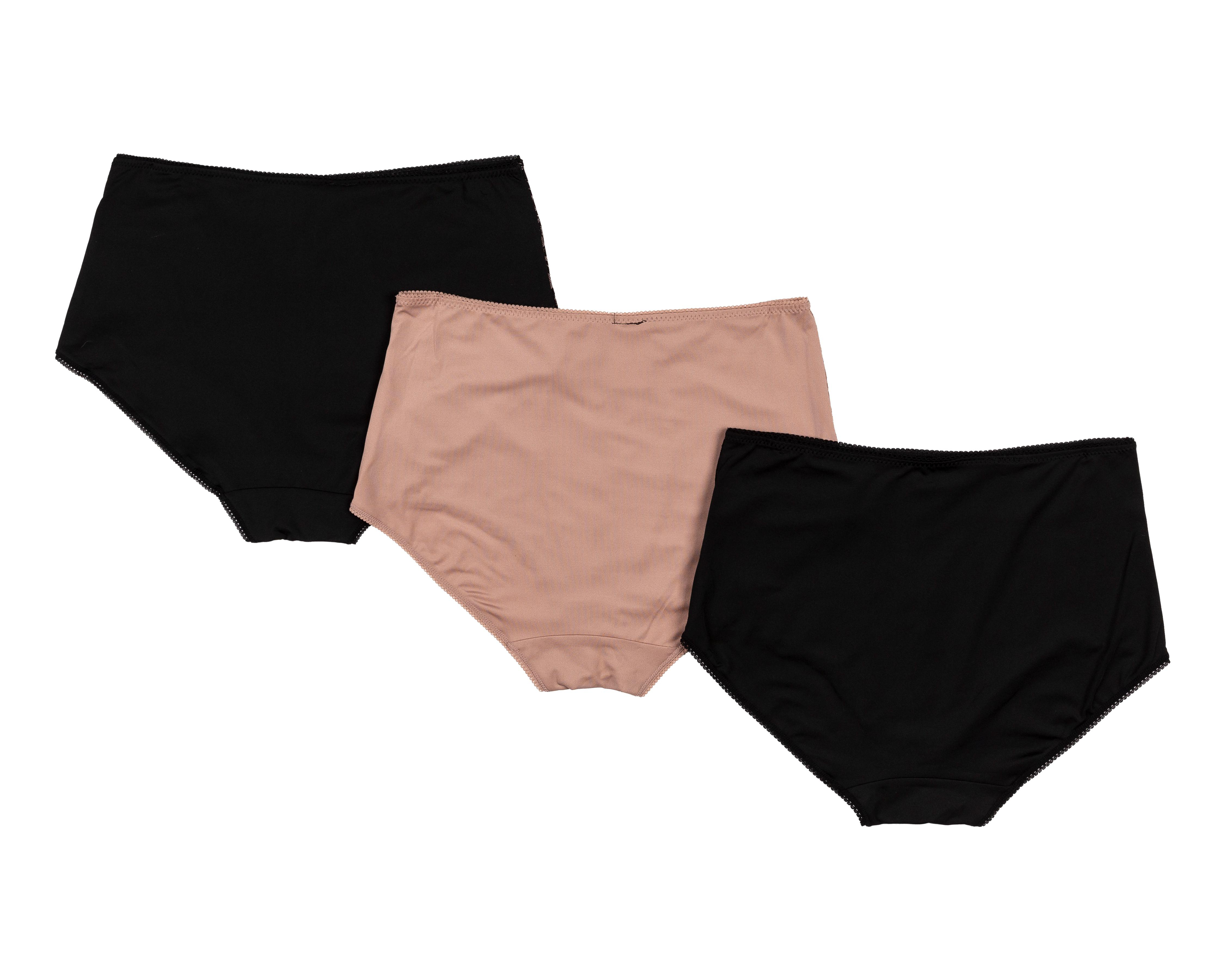 Foto 3 pulgar | Pantaleta con Encaje Prima Valentina para Mujer 3 Piezas