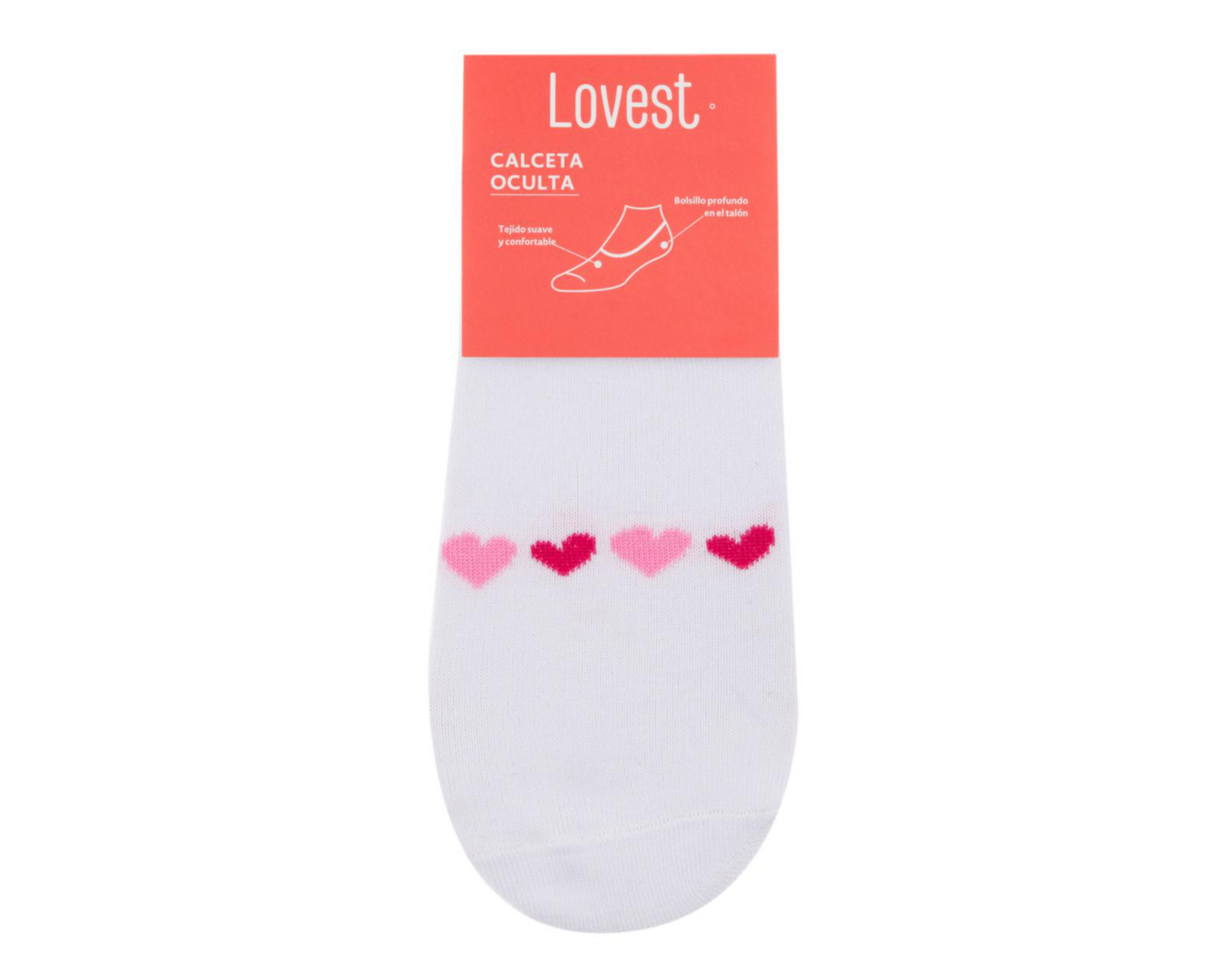 Foto 3 | Calcetas Invisibles Lovest para Mujer 6 Pares