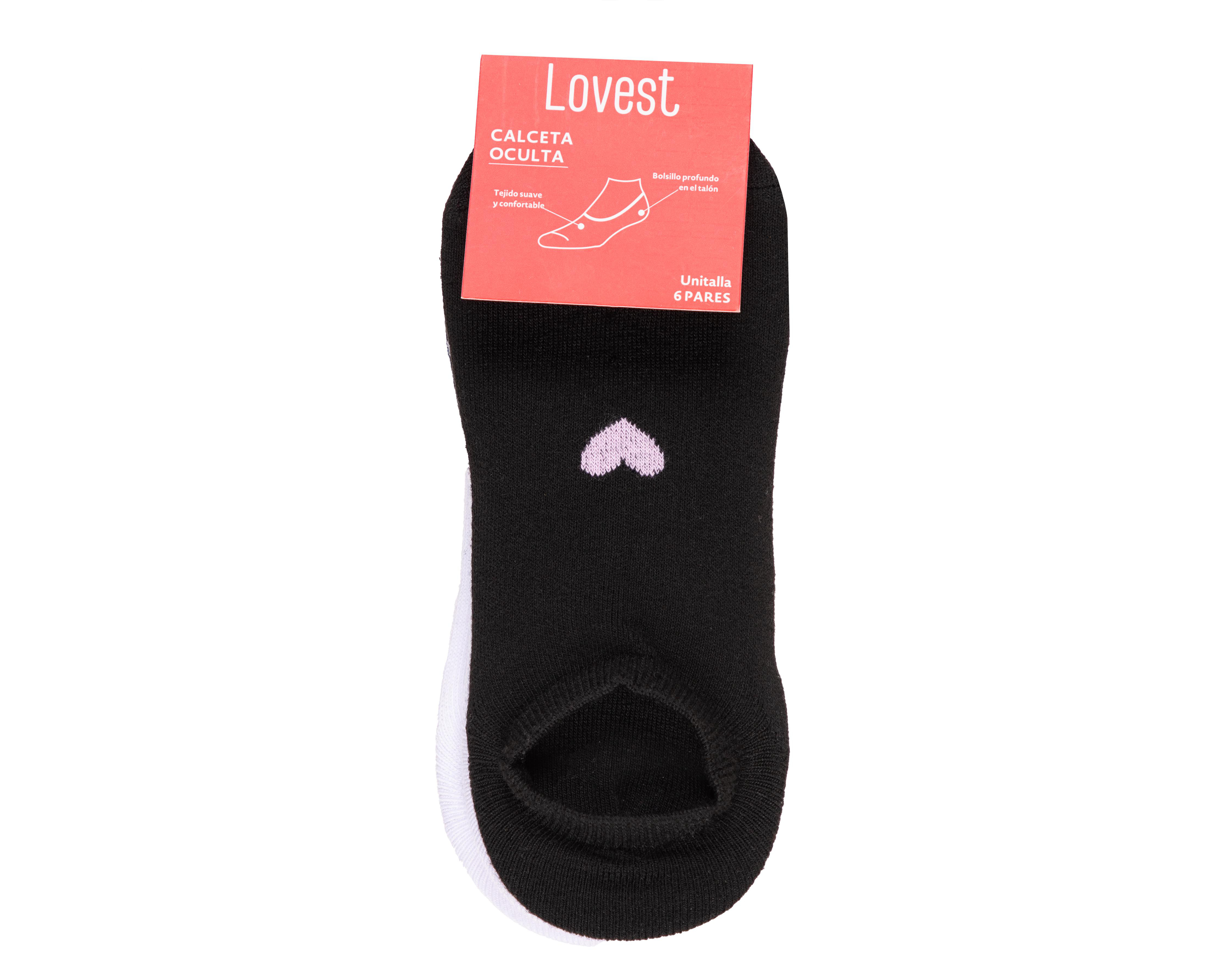 Foto 4 pulgar | Calcetas Invisibles Lovest para Mujer 6 Pares
