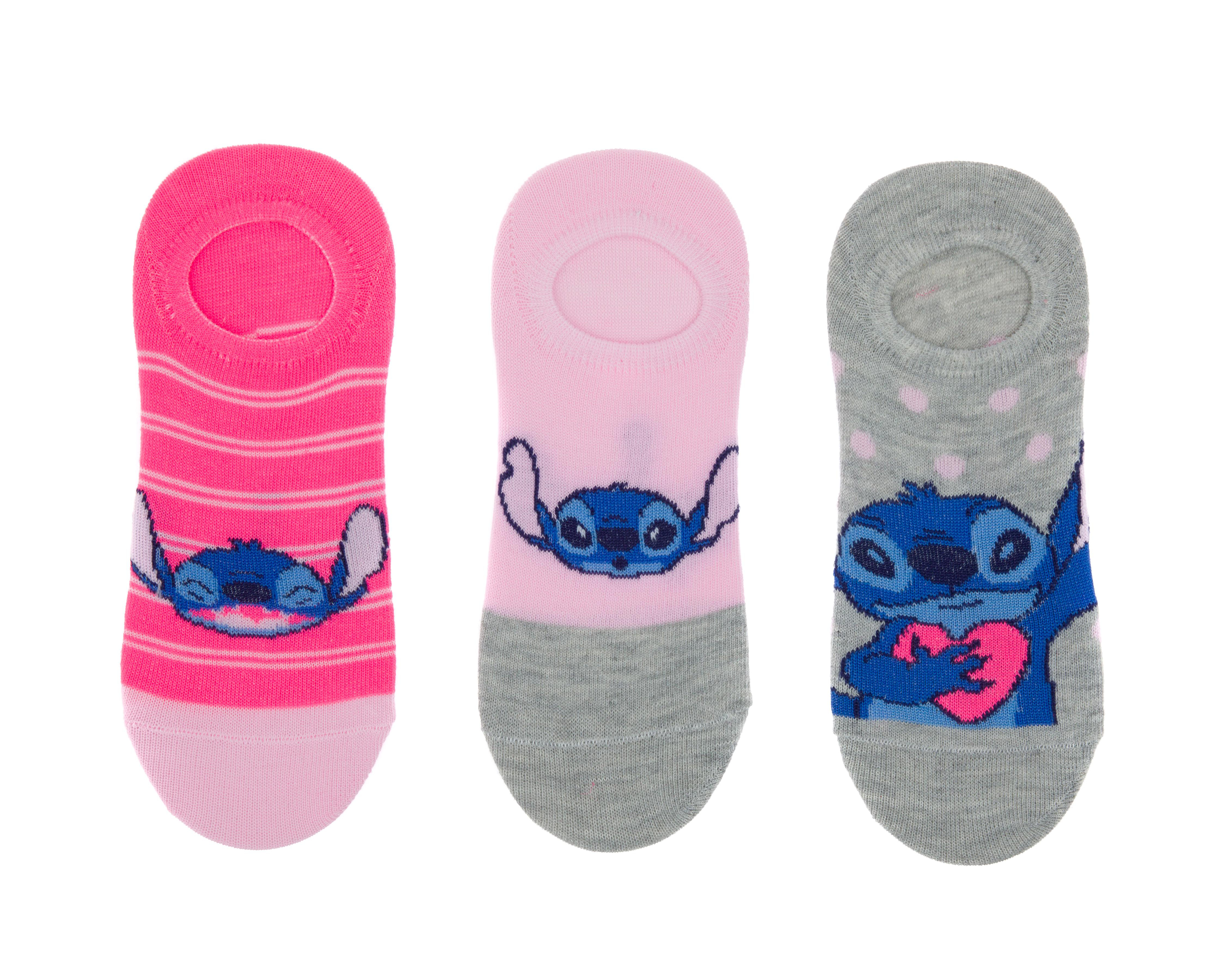 Foto 2 pulgar | Calcetas Invisibles Disney Lilo & Stitch para Mujer 3 Pares
