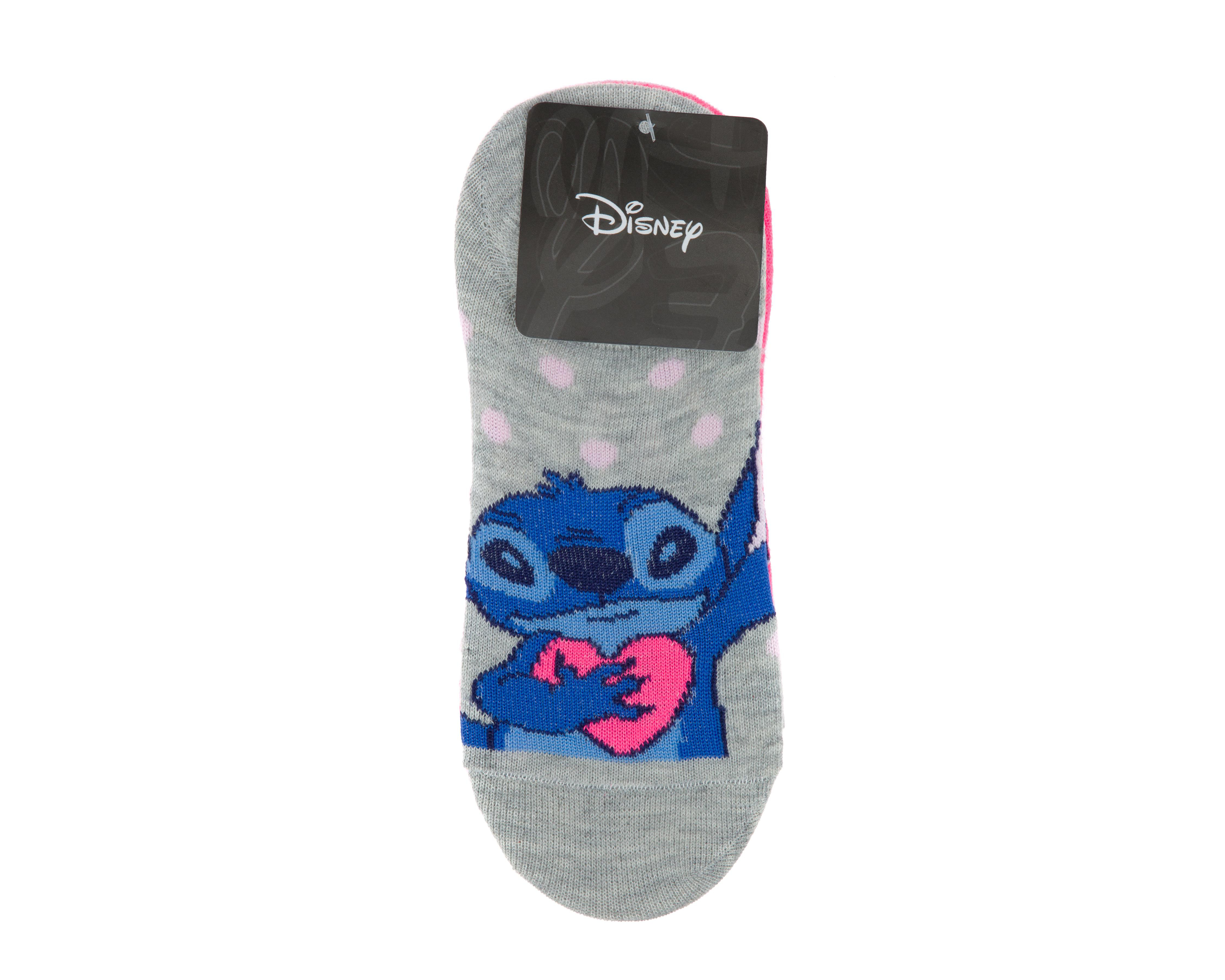 Foto 4 pulgar | Calcetas Invisibles Disney Lilo & Stitch para Mujer 3 Pares