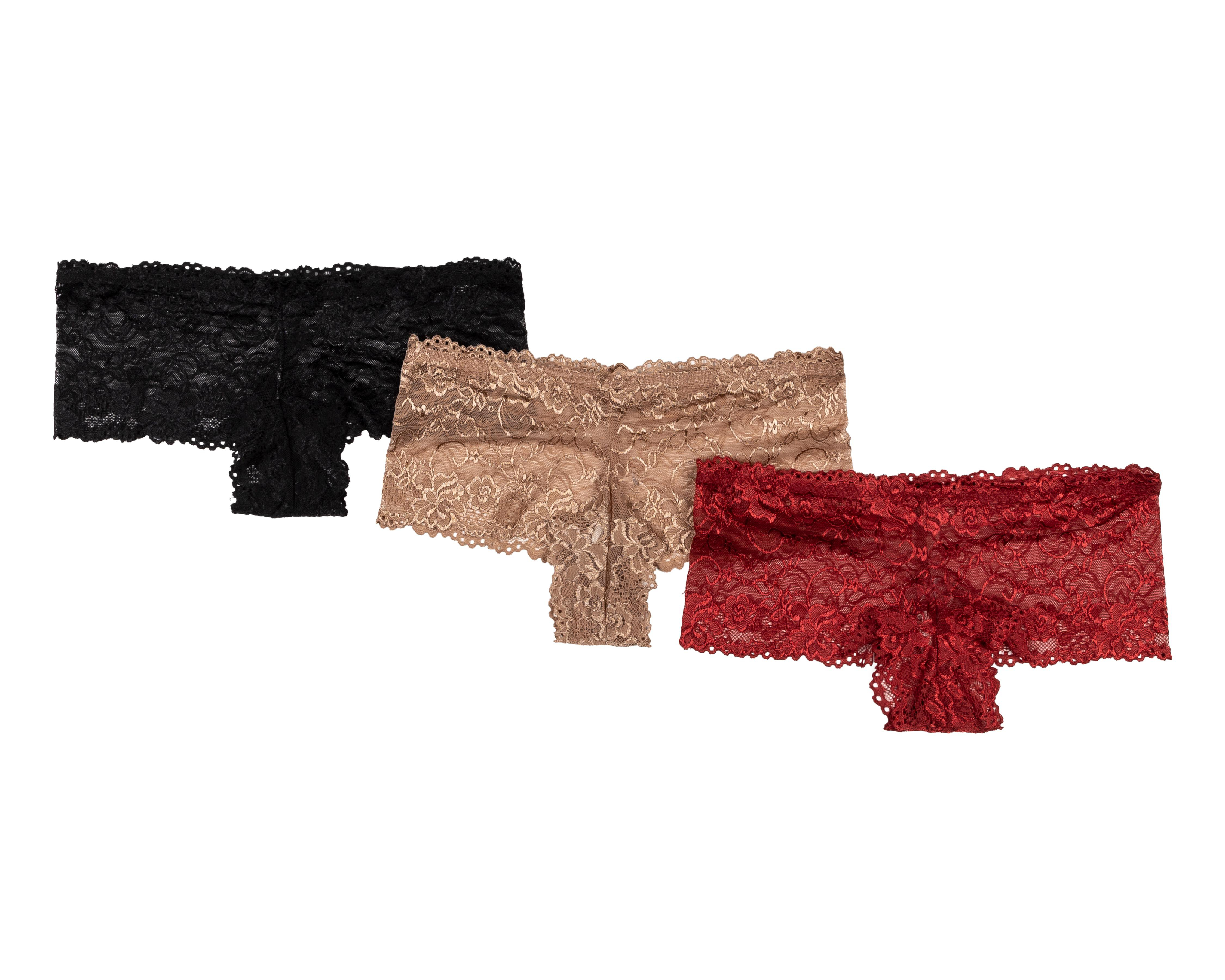 Bóxer de Encaje Prima Valentina para Mujer 3 Piezas