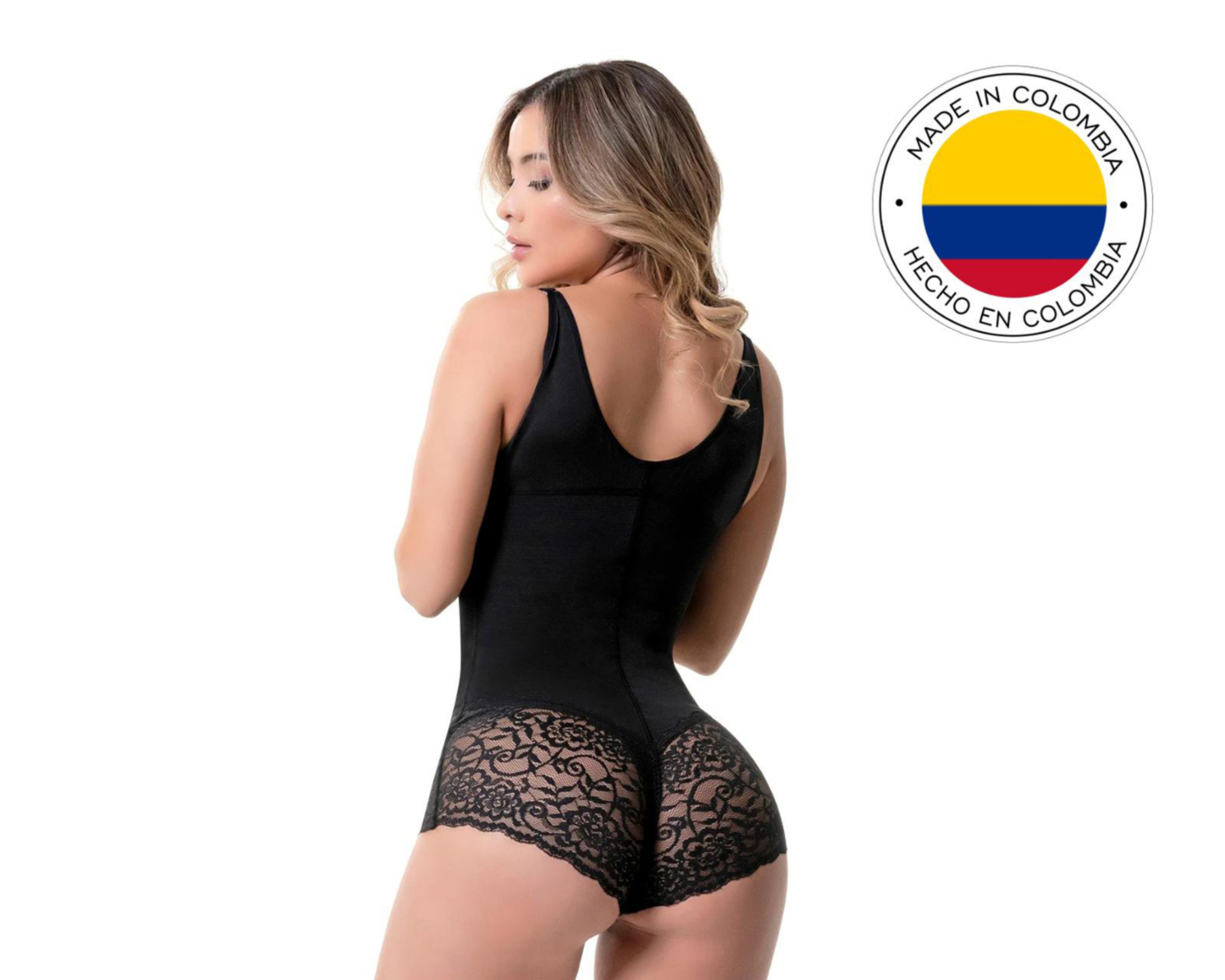 Foto 3 | Faja Colombiana Body Panty de Compresión Media con Encaje