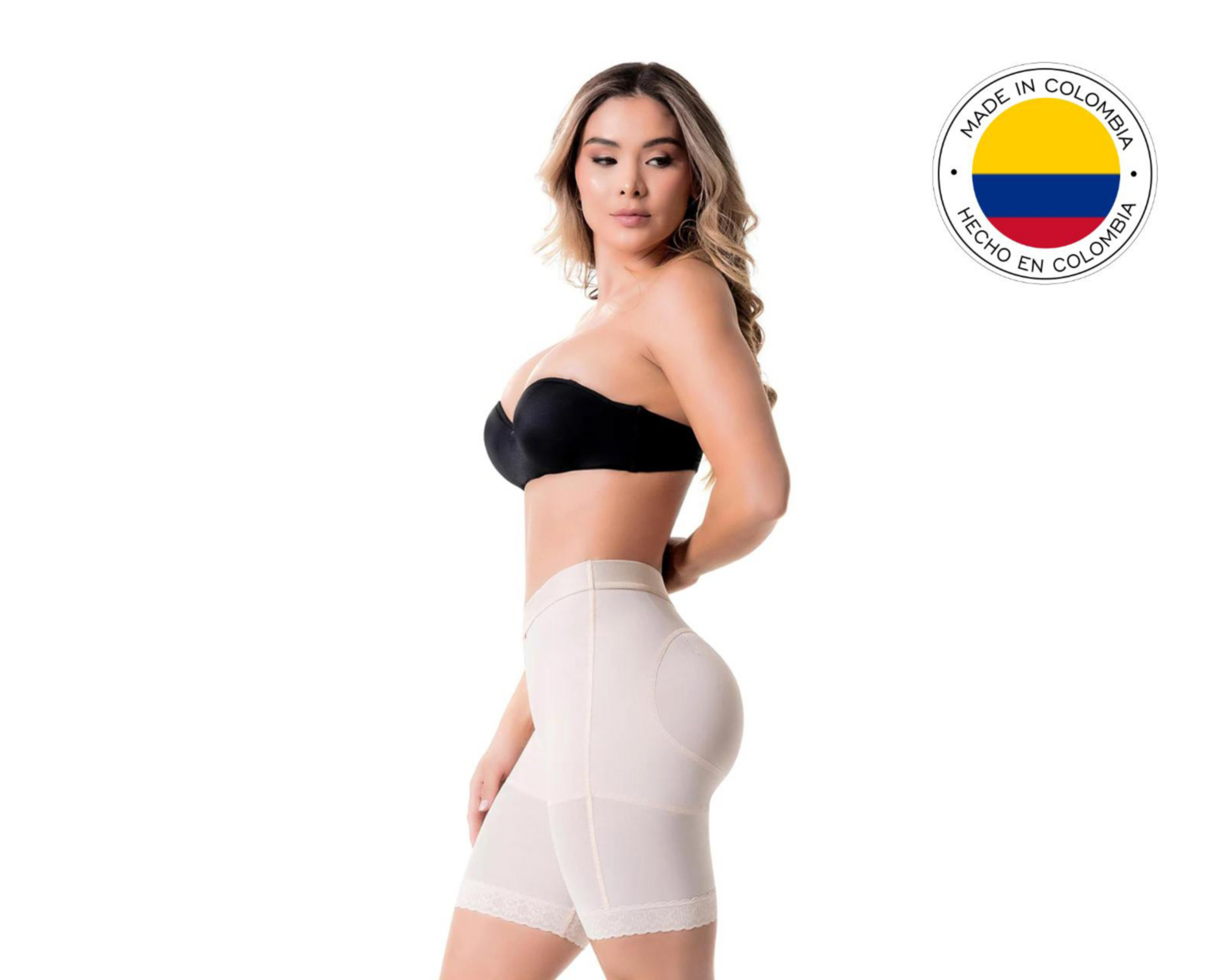 Foto 2 | Faja Colombiana Short Levanta Glúteos Compresión Fuerte