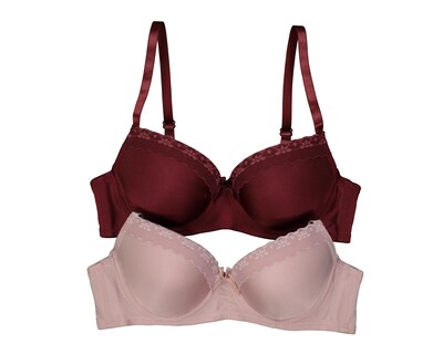 Foto 1 | Brasier con Encaje Carnival Copa Completa para Mujer 2 Pack