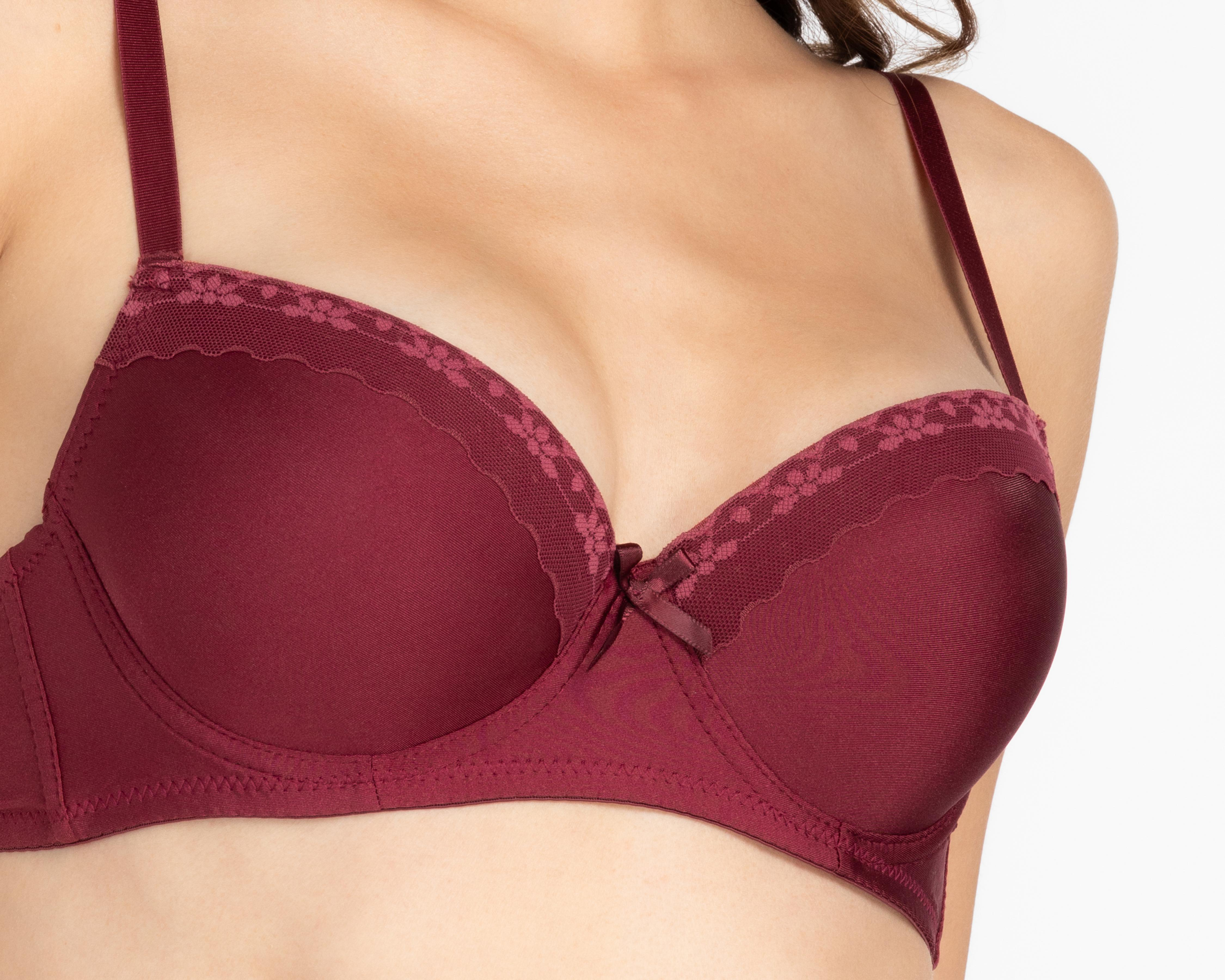 Foto 5 pulgar | Brasier con Encaje Carnival Copa Completa para Mujer 2 Pack