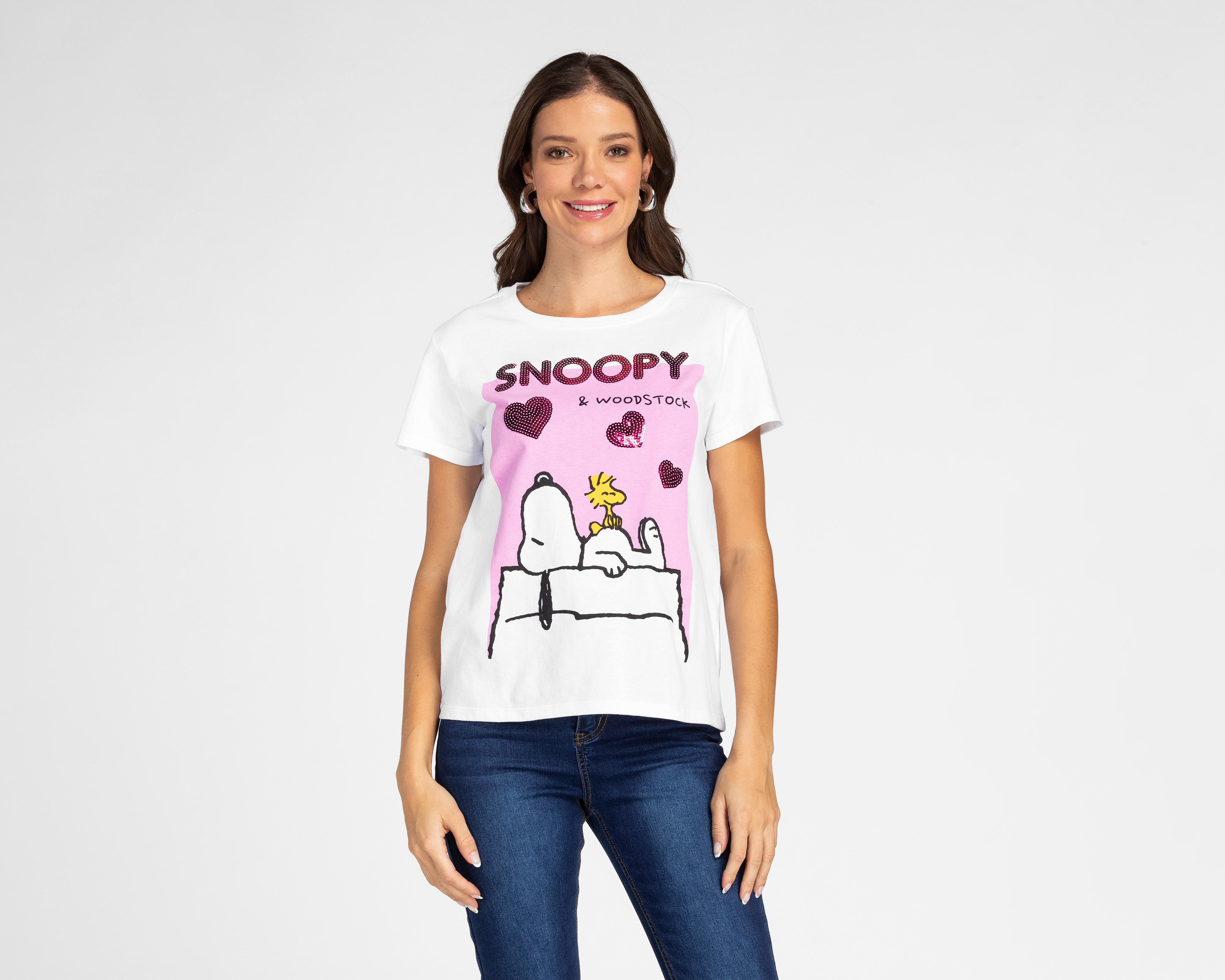 Foto 1 | Playera Peanuts Estampada para Mujer