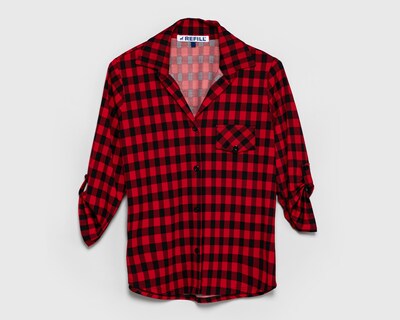 Foto 1 | Blusa Refill a Cuadros para Mujer