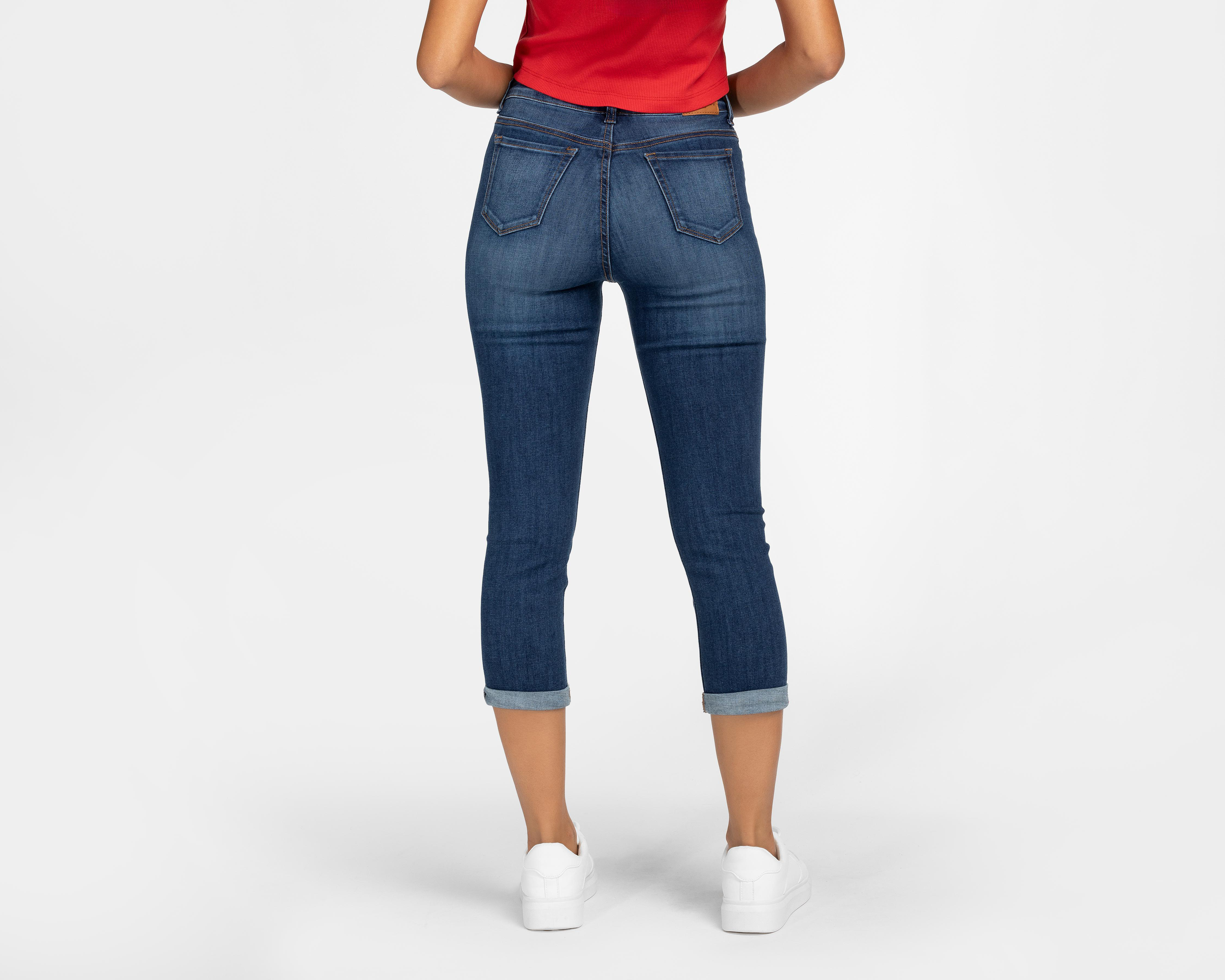 Foto 3 | Pantalón Capri Refill de Mezclilla para Mujer