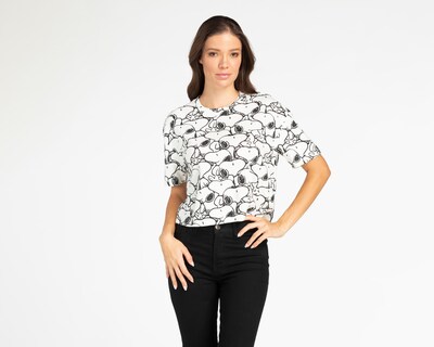 Foto 1 | Playera Peanuts Manga Corta para Mujer