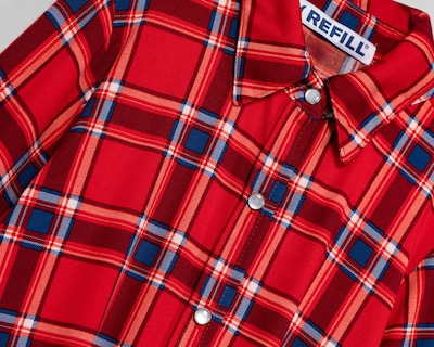 Foto 3 | Blusa Refill a Cuadros para Mujer