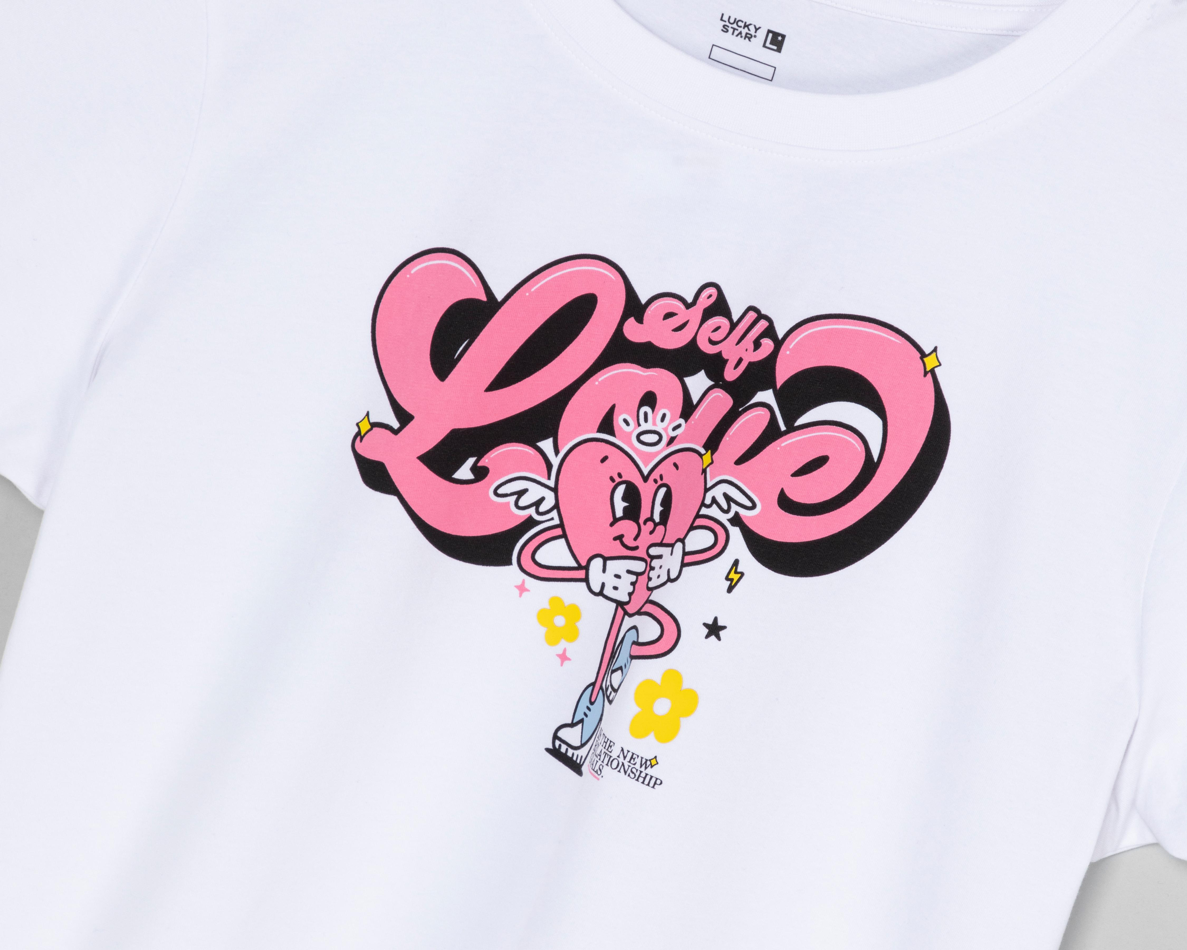 Foto 3 | Playera Lucky Star Manga Corta con Estampado