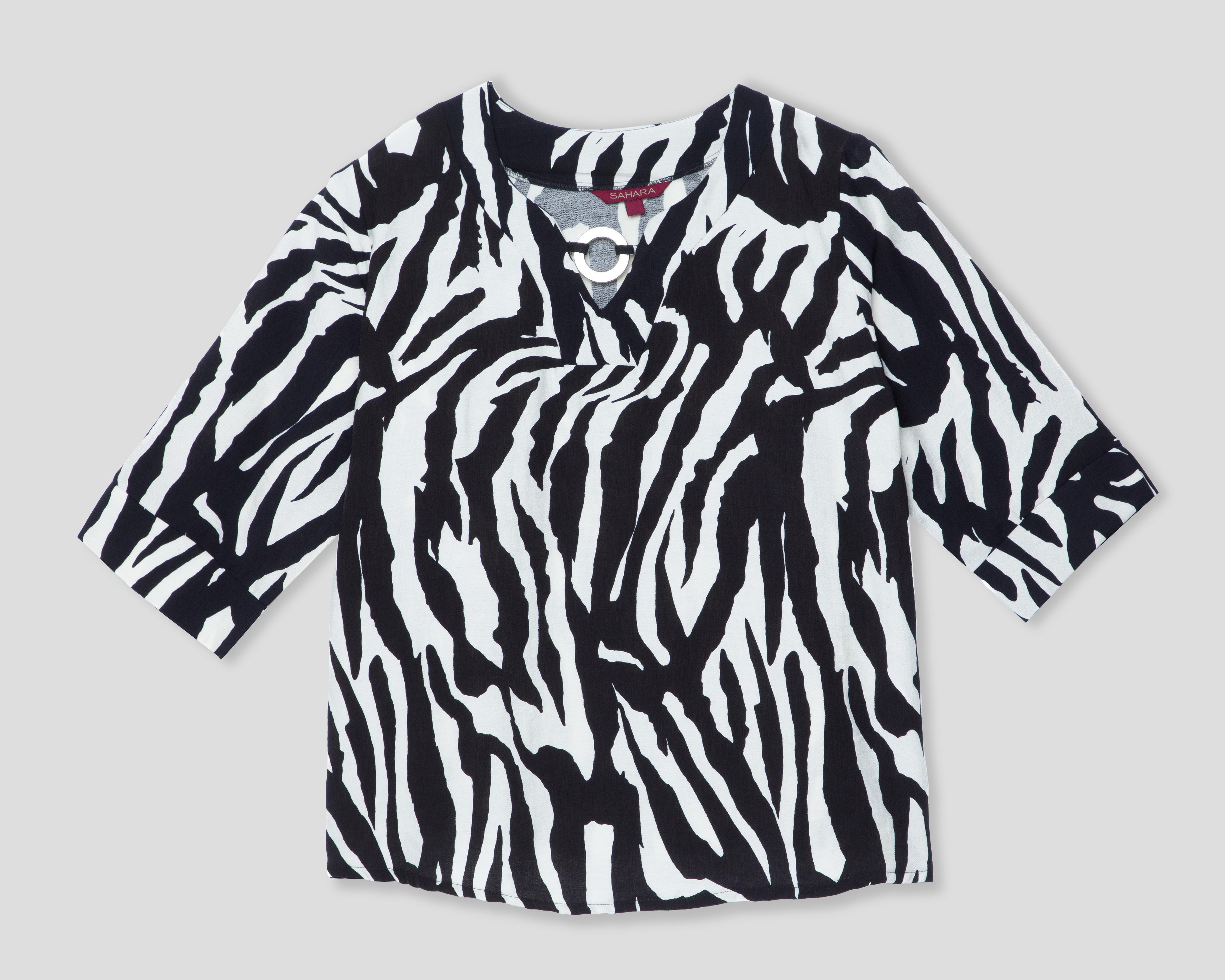 Foto 2 pulgar | Blusa con Animal Print Sahara para Mujer