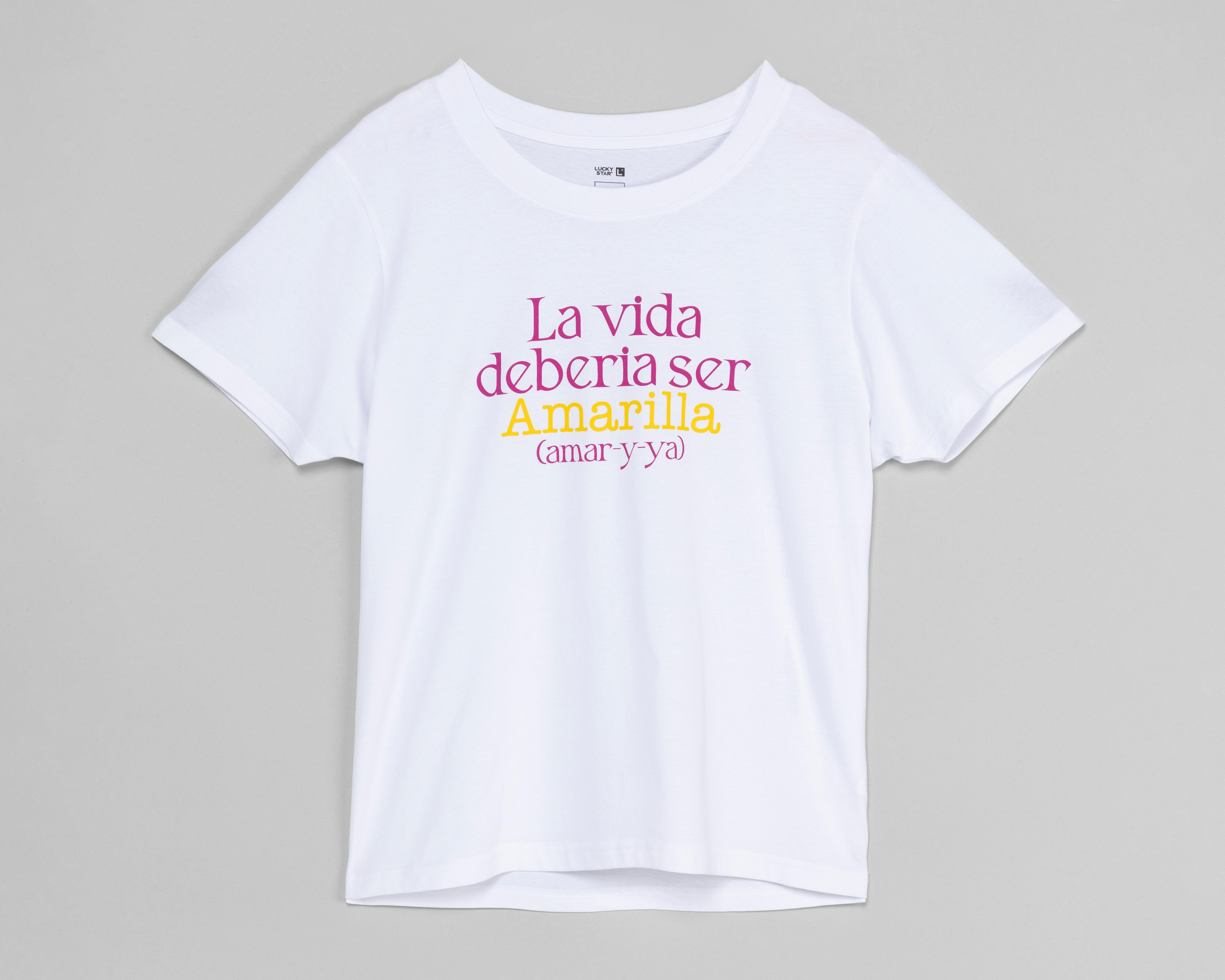 Playera Lucky Star Manga Corta con Estampado $129