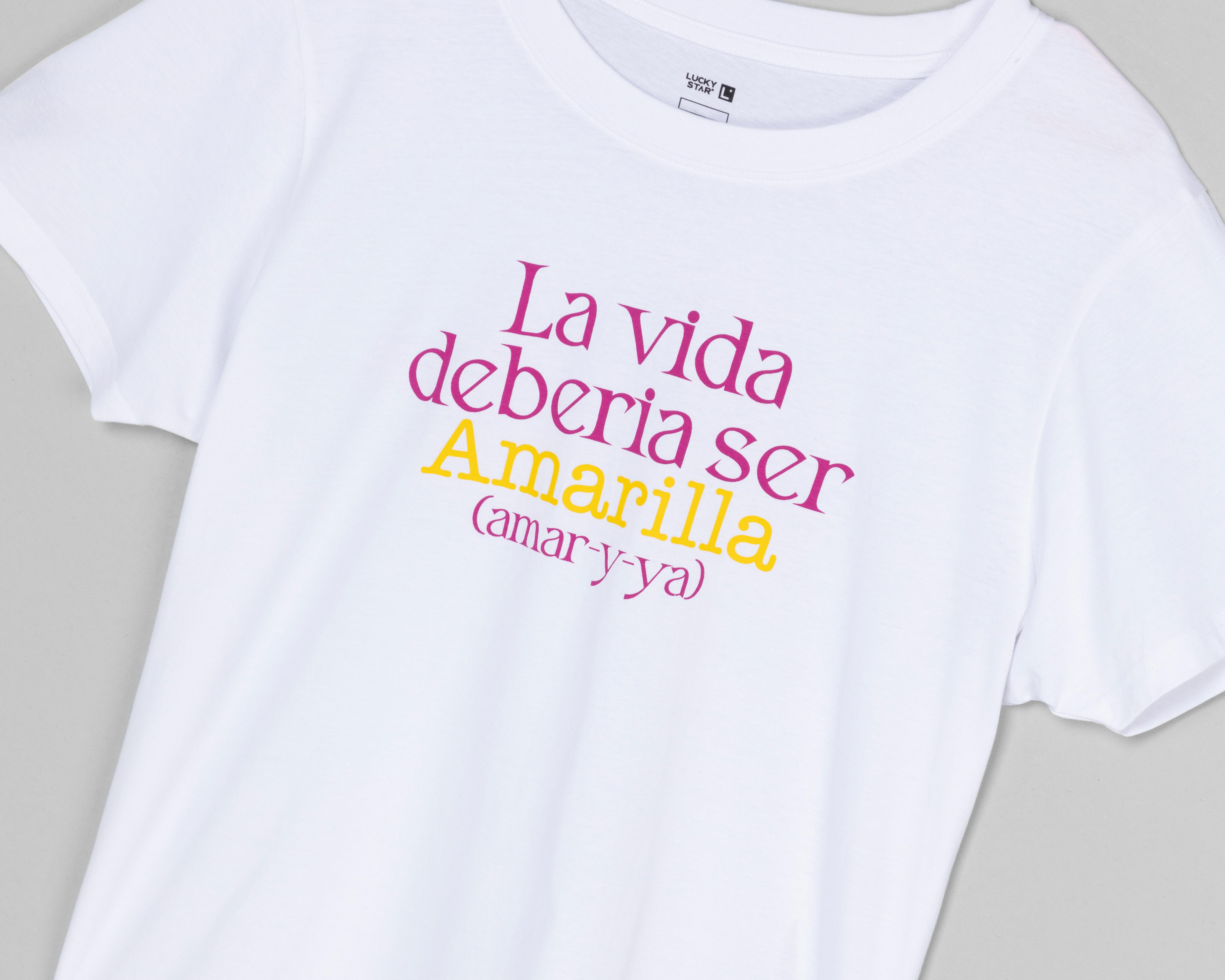 Foto 3 | Playera Lucky Star Manga Corta con Estampado