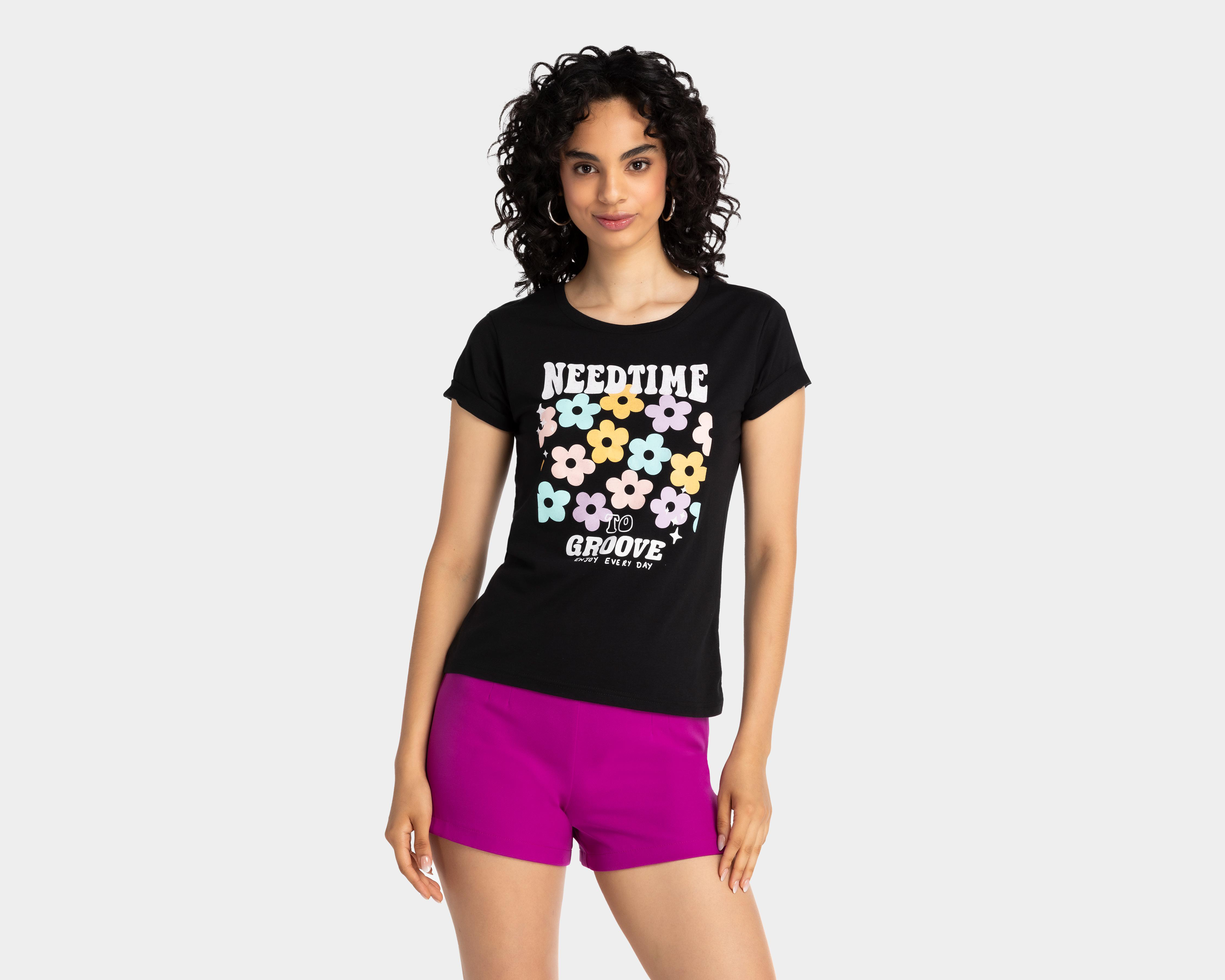 Playera 18 Forever Manga Corta con Estampado