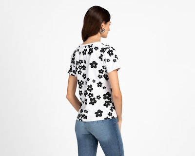 Foto 3 | Playera 18 Forever Manga Corta Estampado Floral