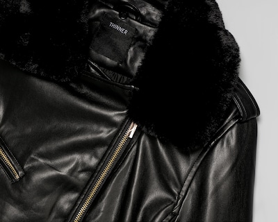 Foto 3 | Chamarra con Cuello de Peluche Strona para Mujer