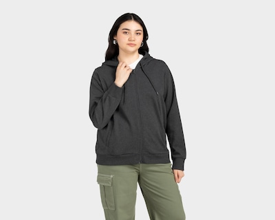 Foto 4 | Sudadera de Algodón Gris Refill para Mujer