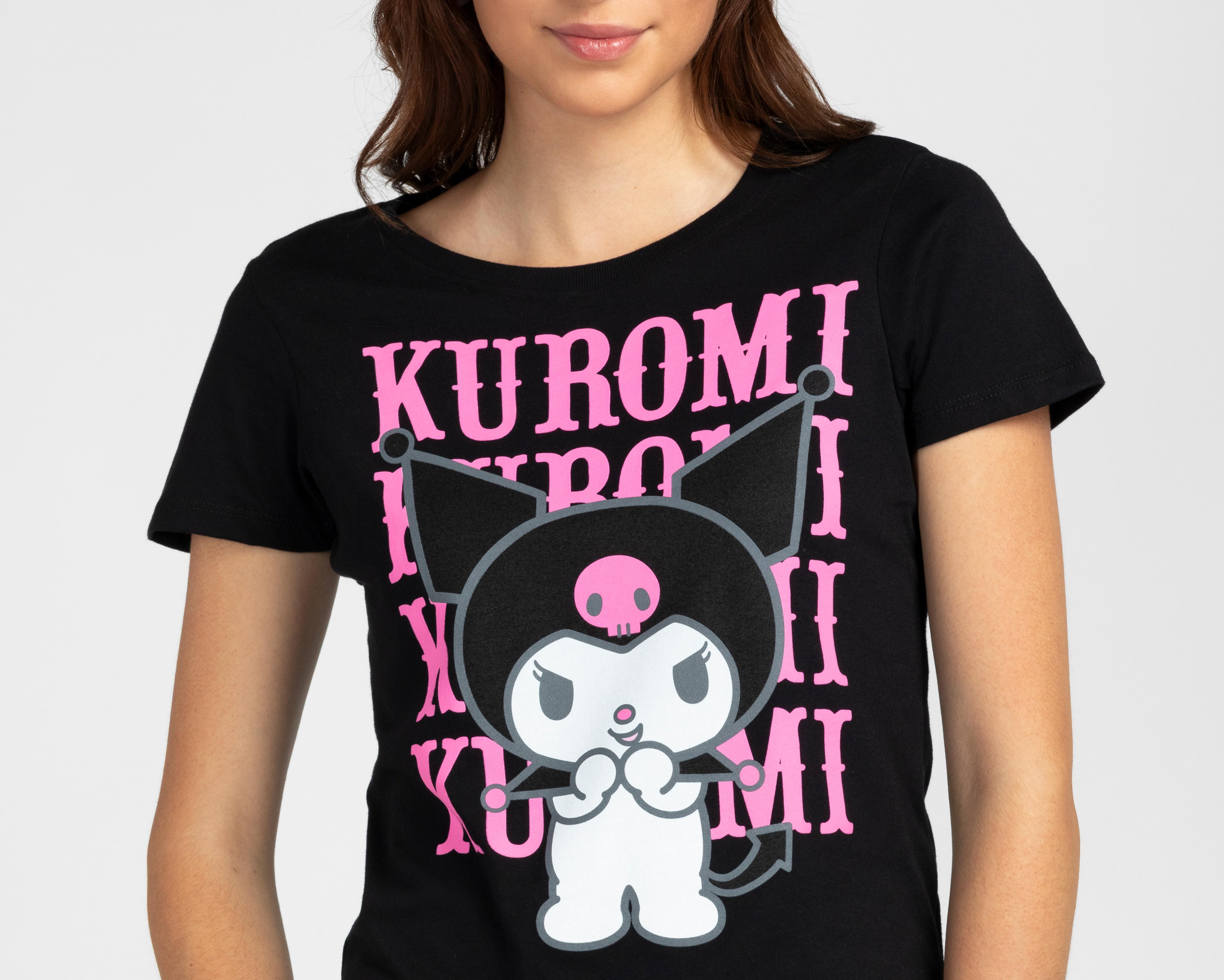 Foto 4 pulgar | Playera Estampada Kuromi para Mujer