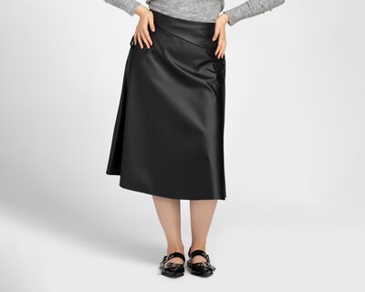 Foto 4 | Falda Midi Sahara Tipo Cuero