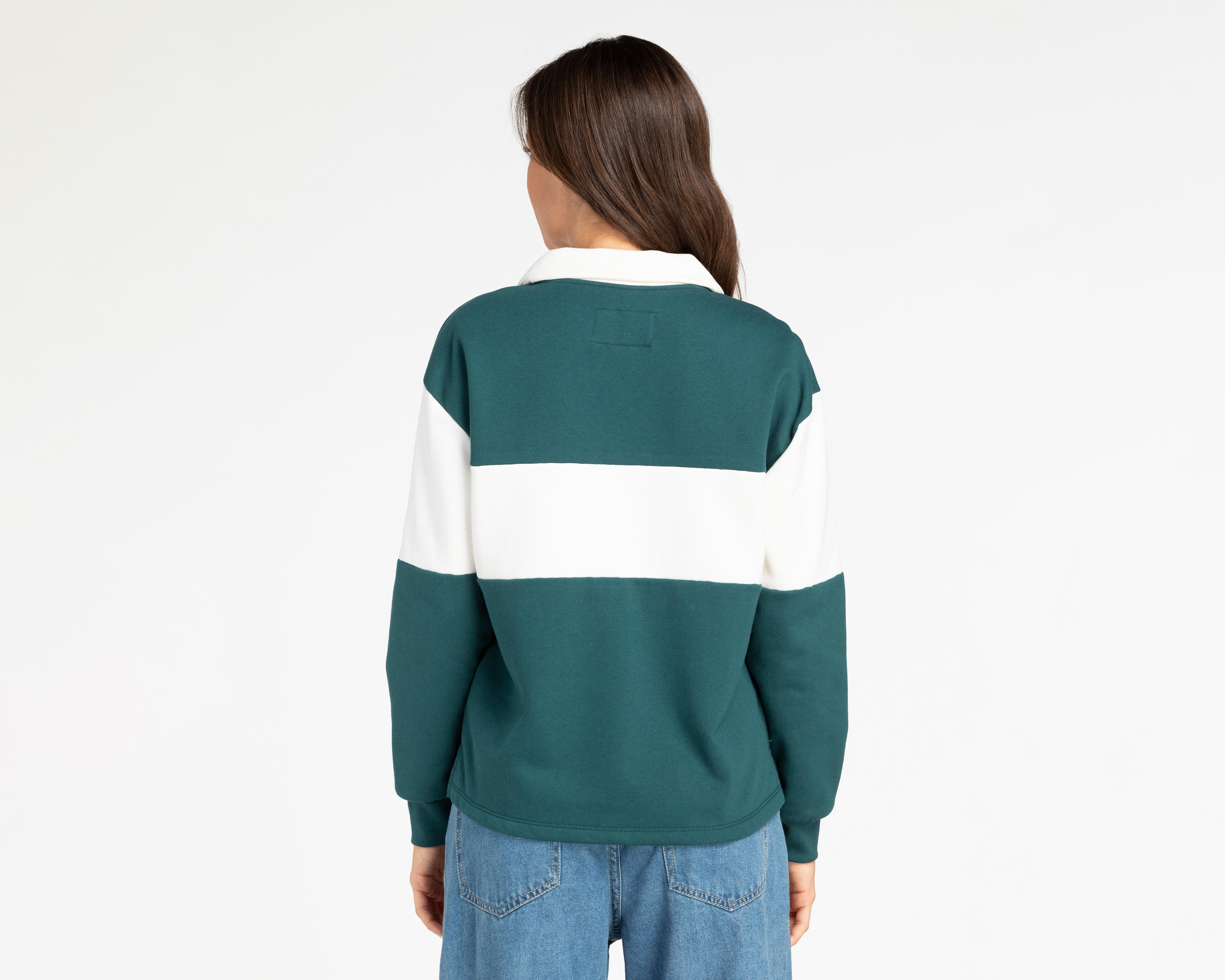 Foto 4 pulgar | Sudadera con Cuello Polo Refill para Mujer