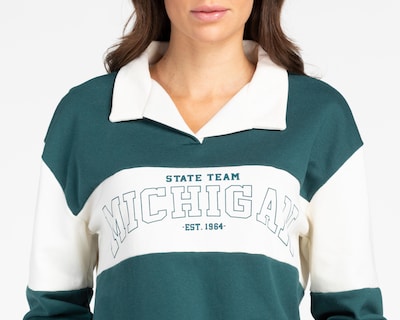 Foto 4 | Sudadera con Cuello Polo Refill para Mujer