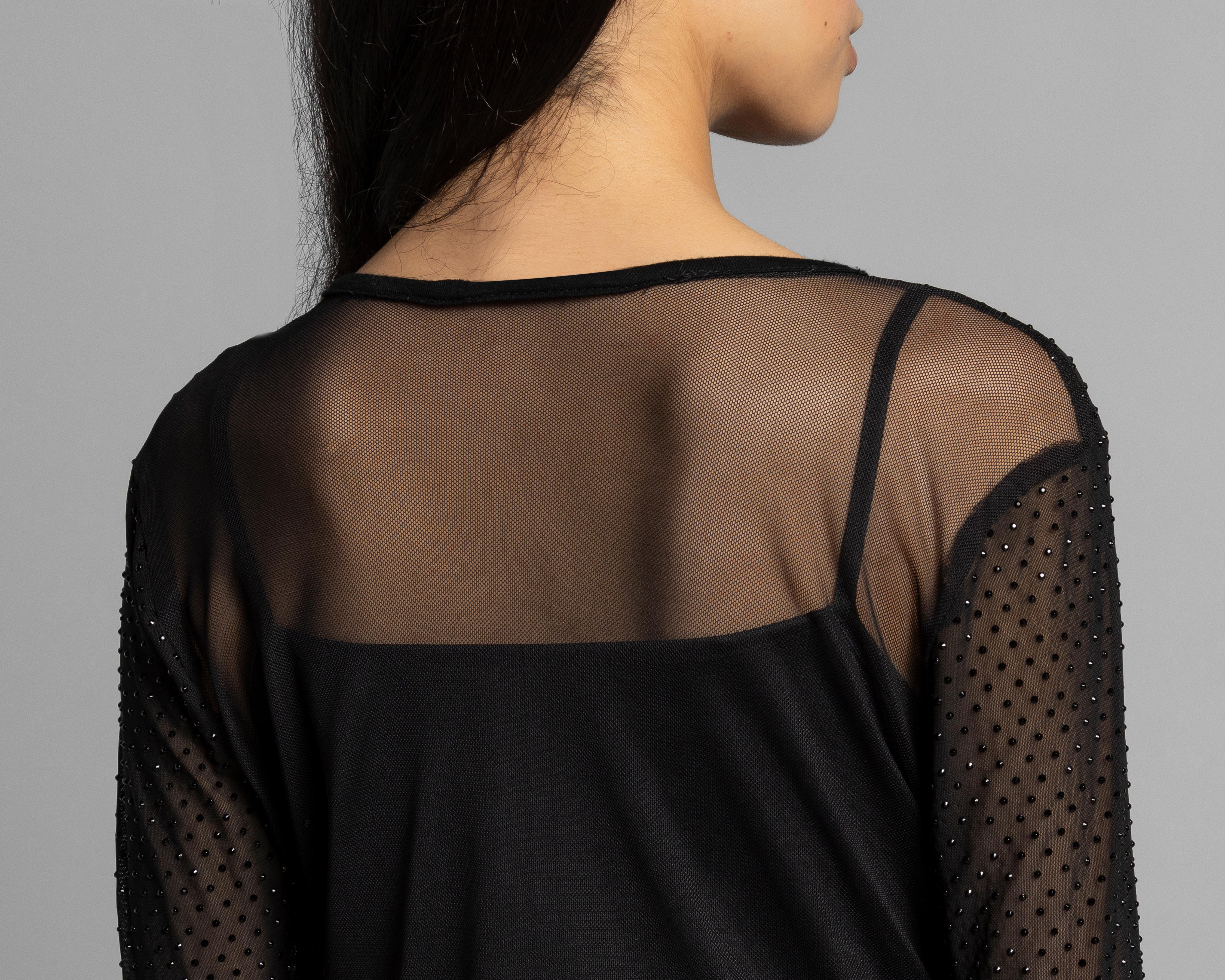 Foto 6 pulgar | Playera Strona con Pedrería para Mujer