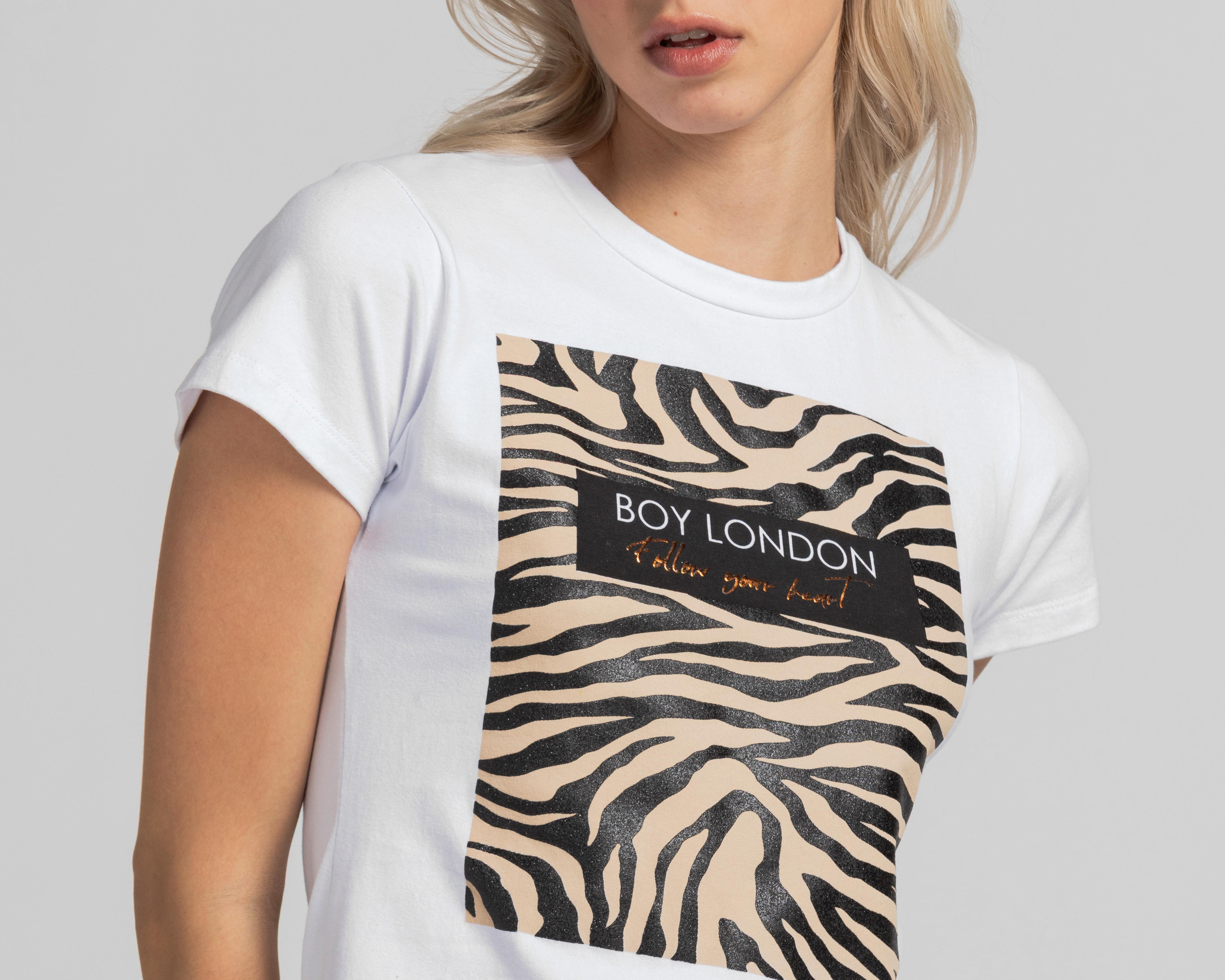 Foto 5 pulgar | Playera Boy London Blanca para Mujer