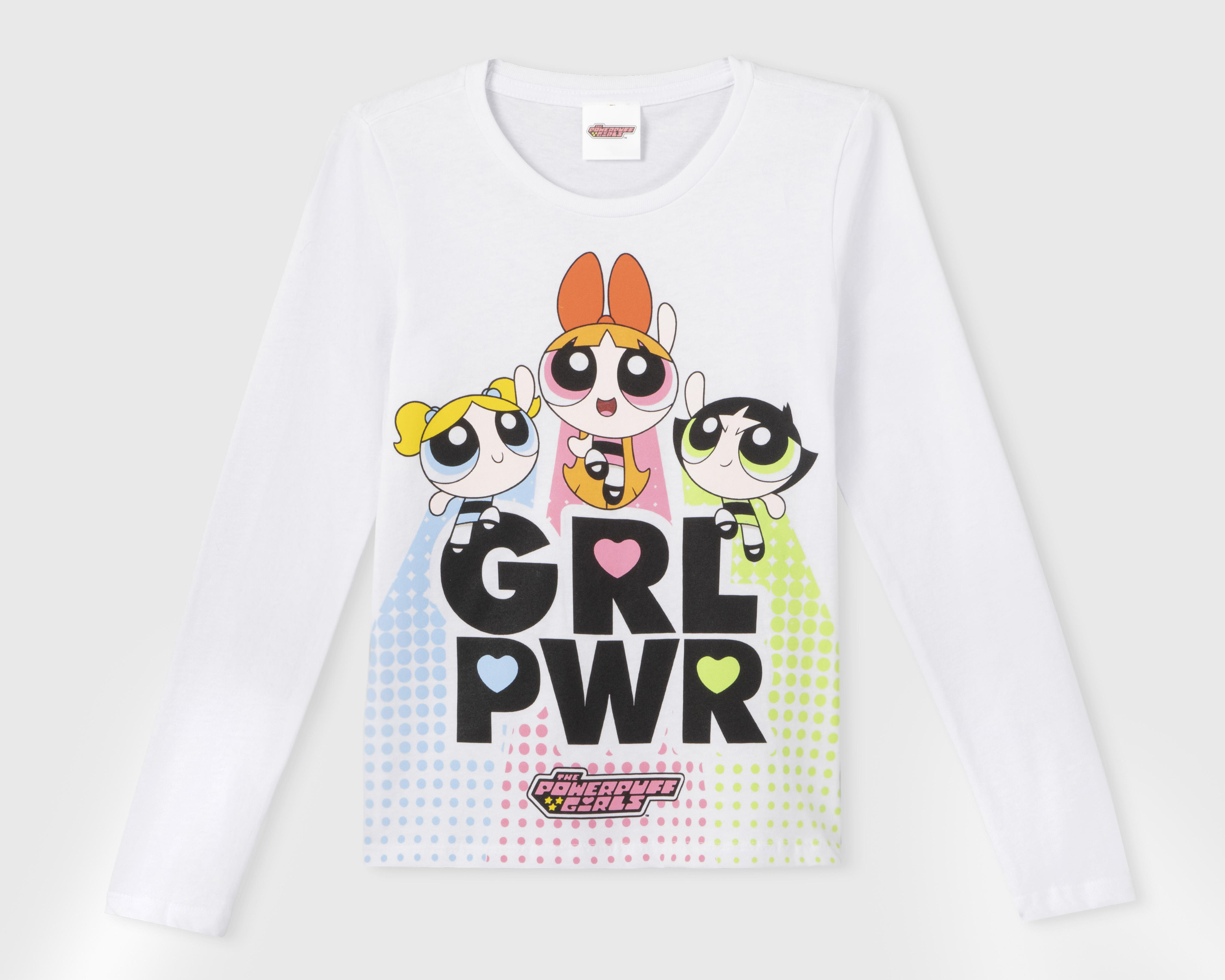 Foto 2 pulgar | Playera Las Chicas Superpoderosas Manga Larga para Mujer
