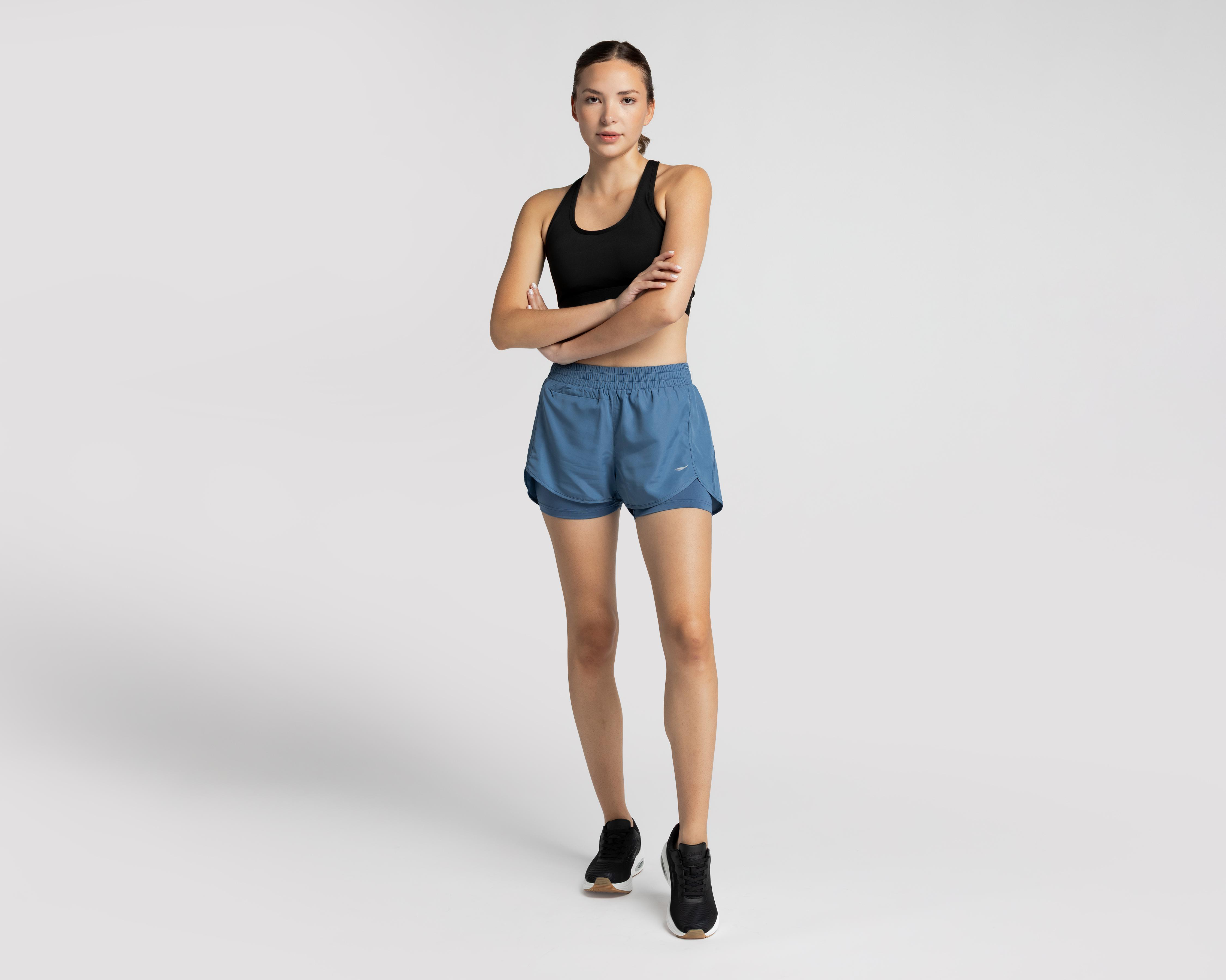 Foto 2 | Short Sportline Azul para Mujer
