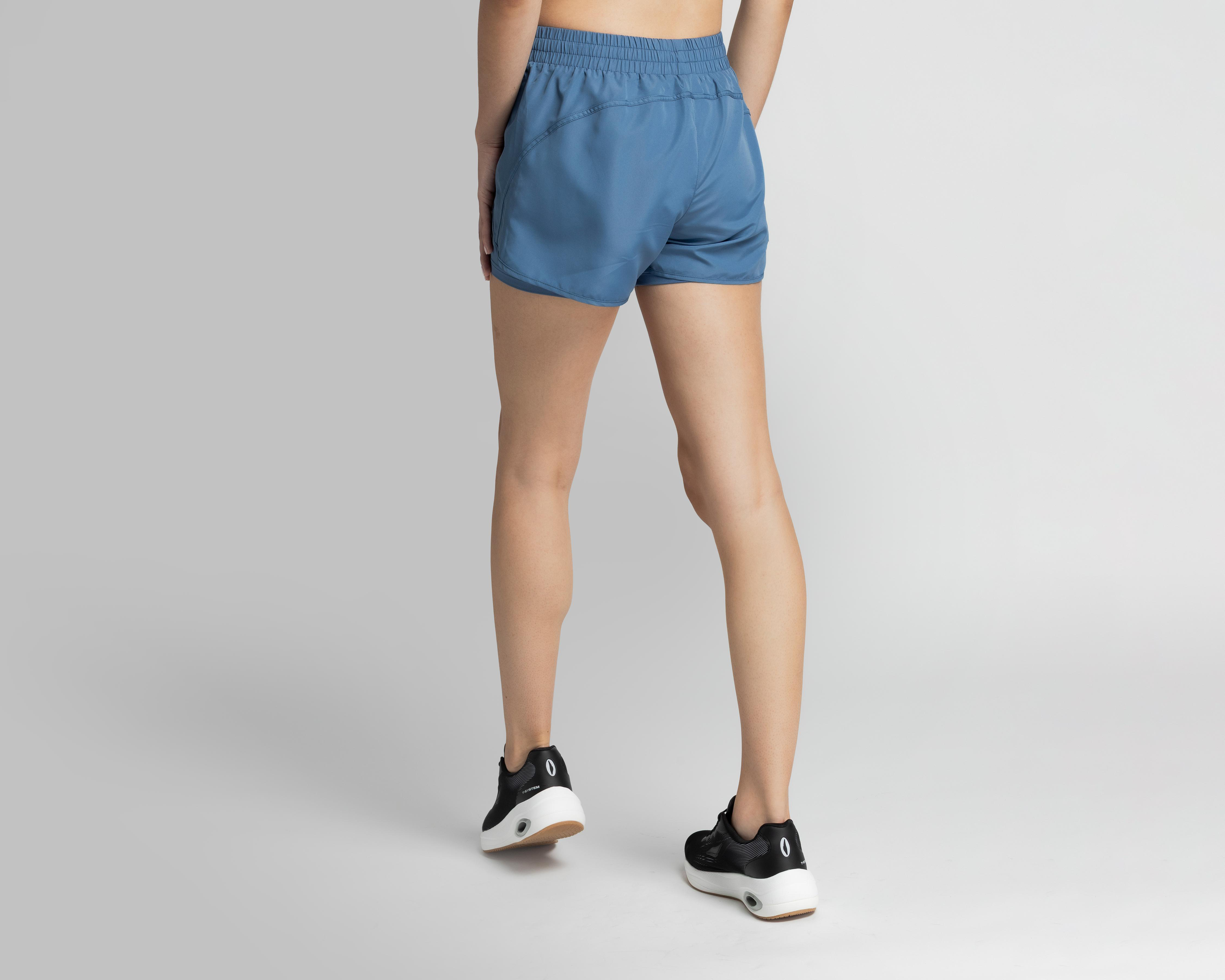 Foto 4 pulgar | Short Sportline Azul para Mujer