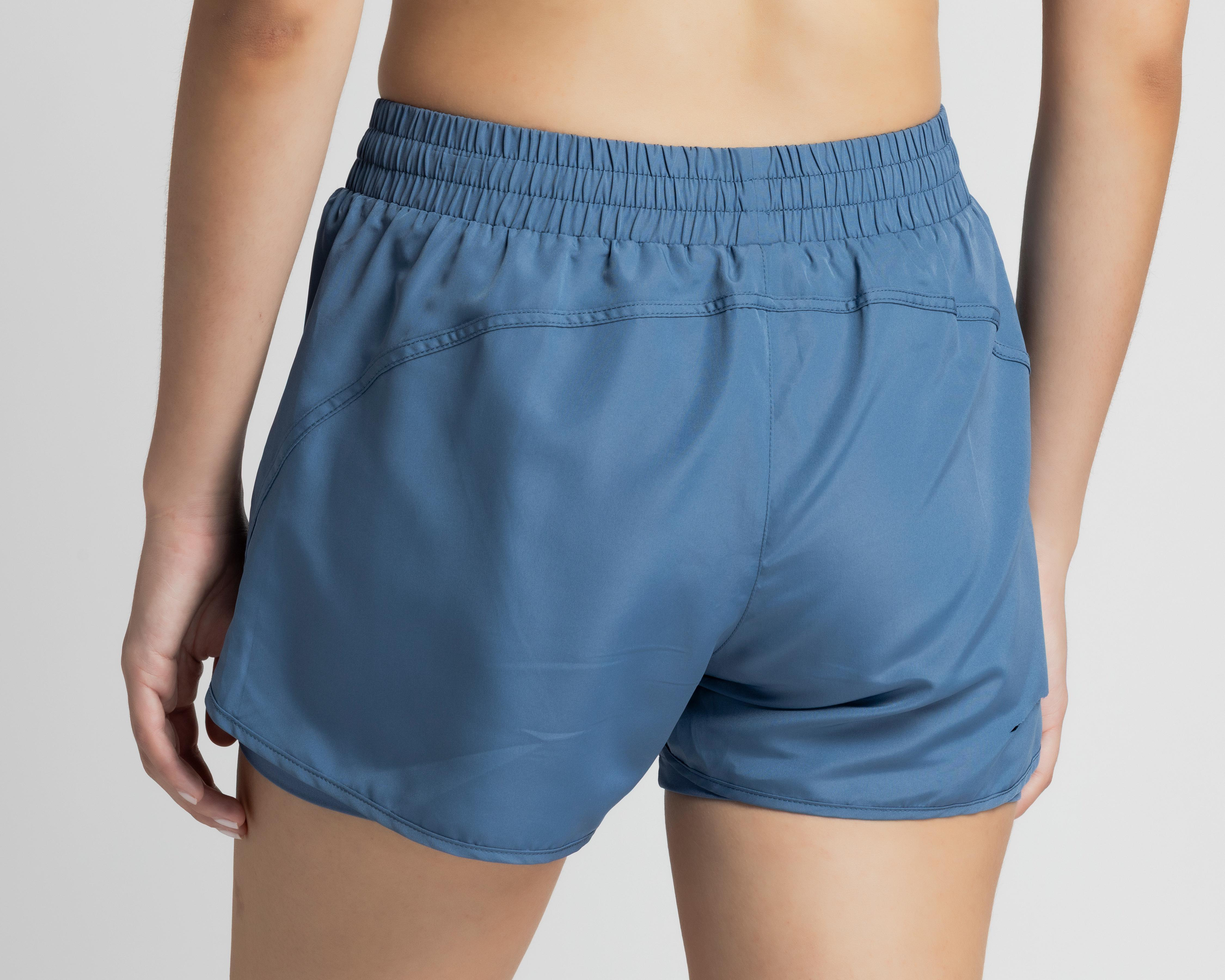Foto 6 pulgar | Short Sportline Azul para Mujer