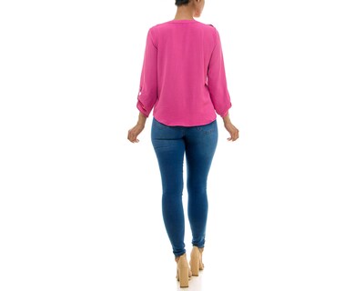 Foto 2 | Blusa Adrienne Vittadini con Bolsillos Manga Larga