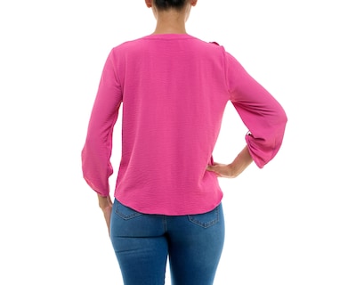 Foto 4 | Blusa Adrienne Vittadini con Bolsillos Manga Larga