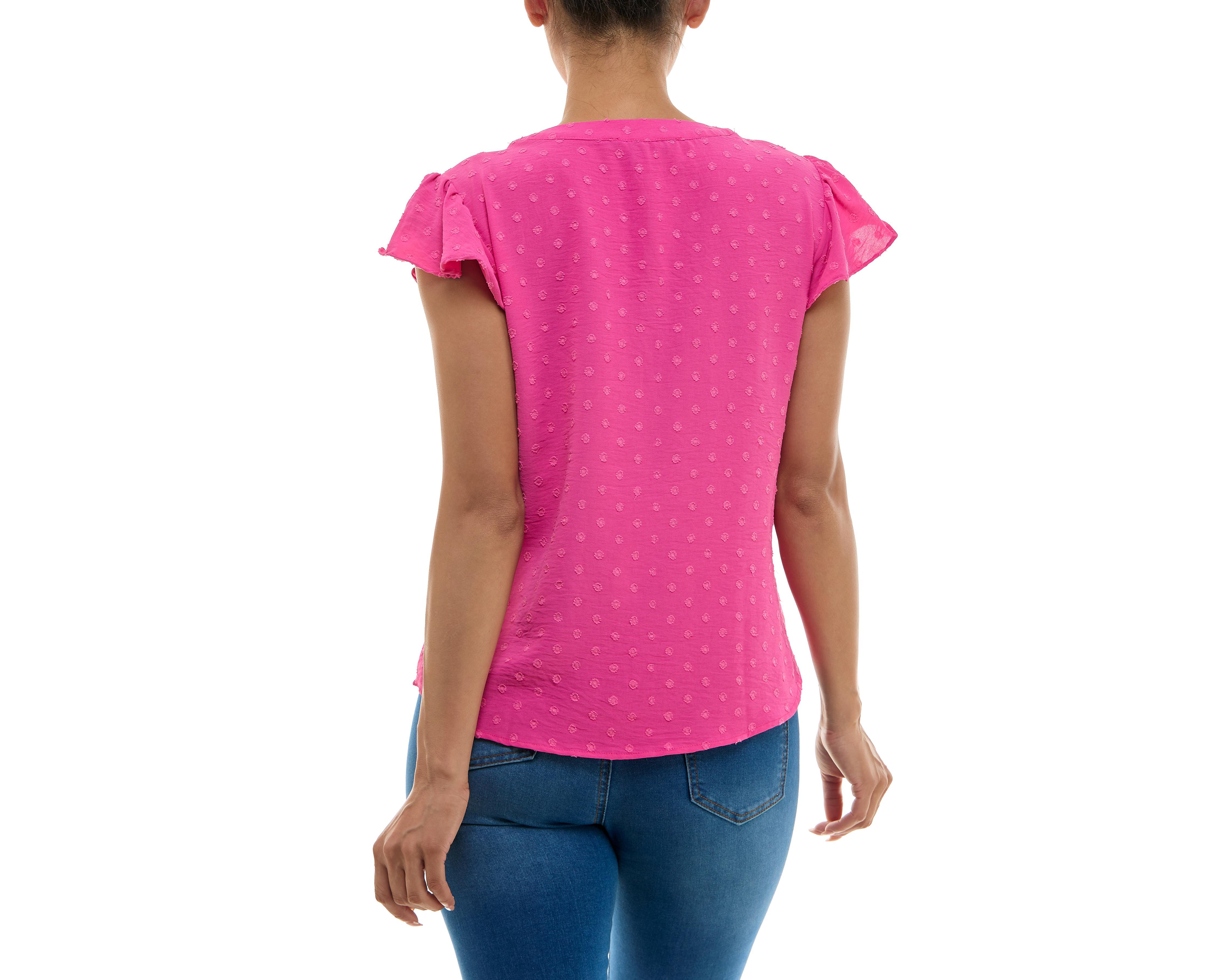 Foto 5 pulgar | Blusa Adrienne Vittadini con Moño Manga Corta